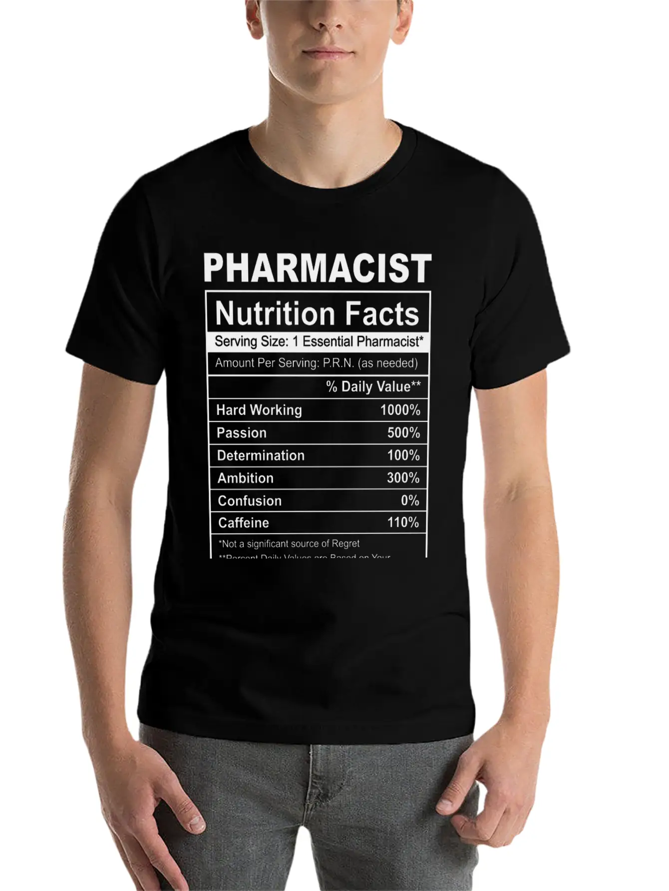 Pharmacy Student Pharmacist Nutrition Facts Unisex Casual T-Shirt – Clean Design For Daily Comfort
