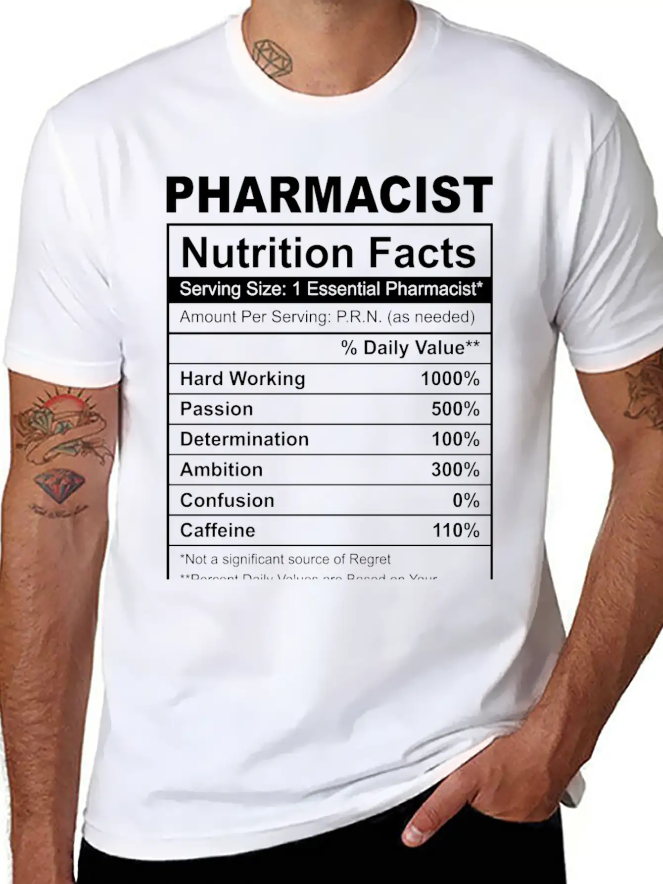 Pharmacy Student Pharmacist Nutrition Facts Unisex Casual T-Shirt – Clean Design For Daily Comfort