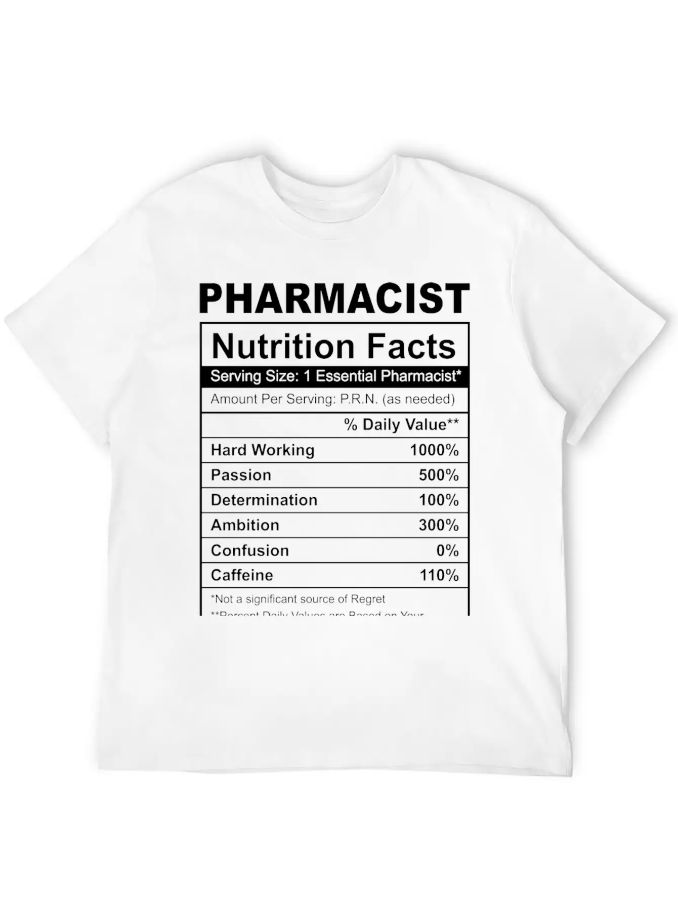 Pharmacy Student Pharmacist Nutrition Facts Unisex Casual T-Shirt – Clean Design For Daily Comfort