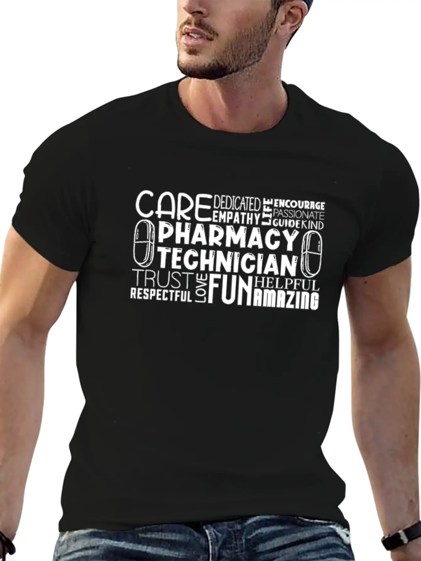 Pharmacy Tech Quote Medicine Technician Pharmacist Modern Fit Casual T-Shirt – Clean And Versatile Design