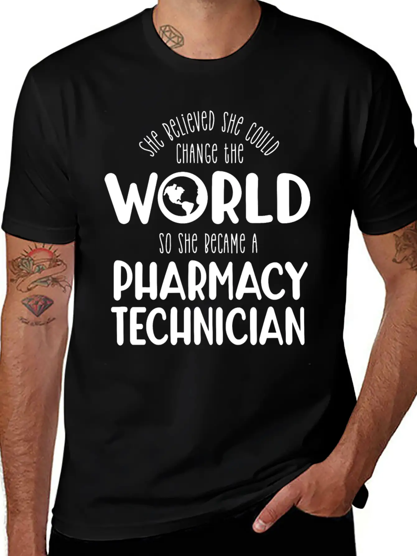 Pharmacy Technician, Pharmacy Tech Essential Cotton Tee For Daily Outfits – Unisex Style