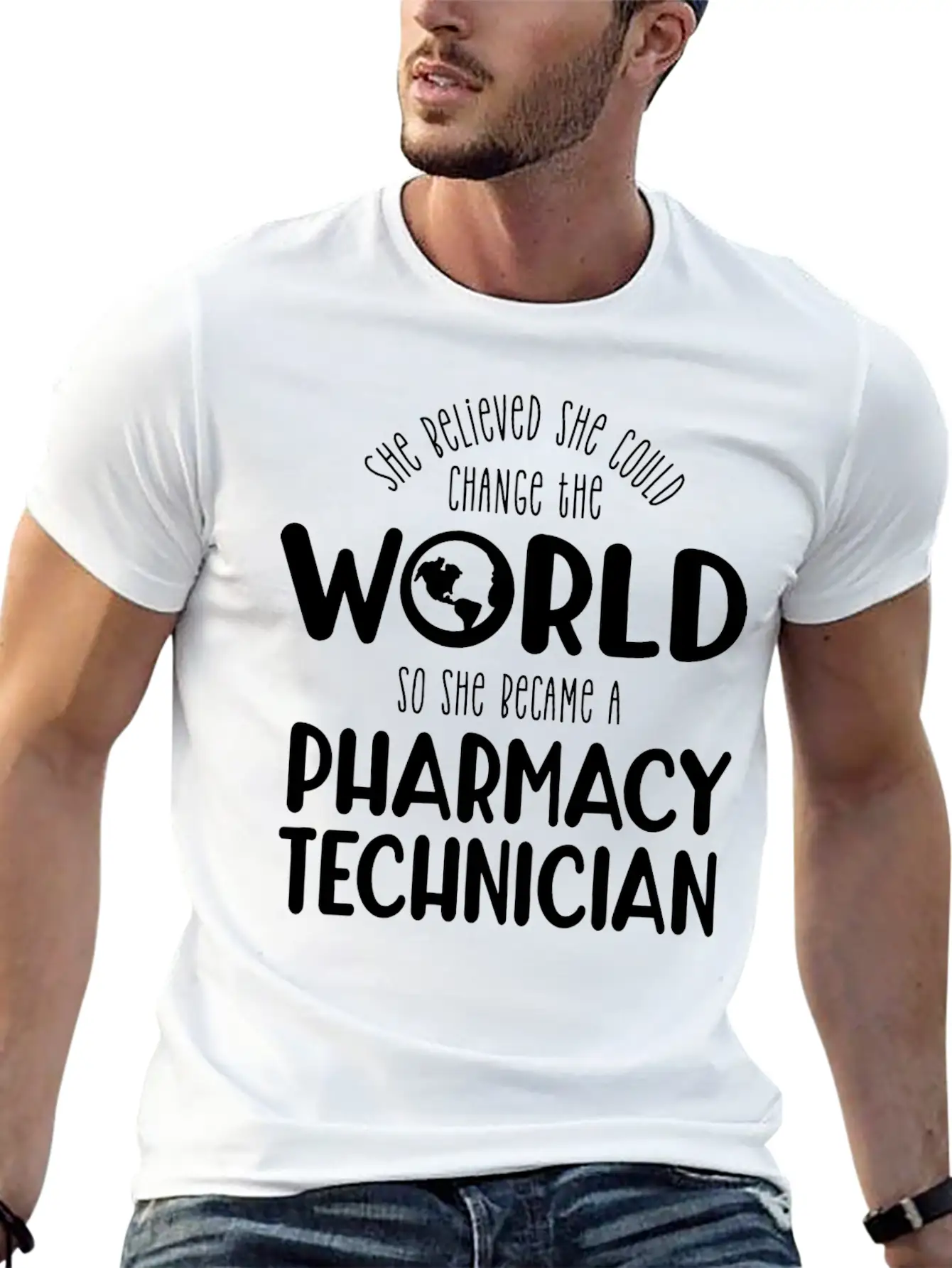 Pharmacy Technician, Pharmacy Tech Essential Cotton Tee For Daily Outfits – Unisex Style