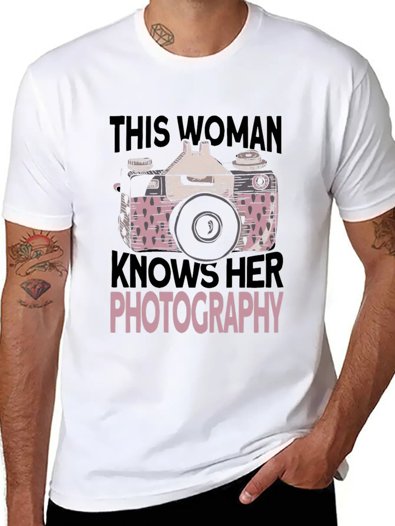 Photographer Camera Photography Lightweight Cotton T-Shirt – Daily Comfort Graphic Shirt