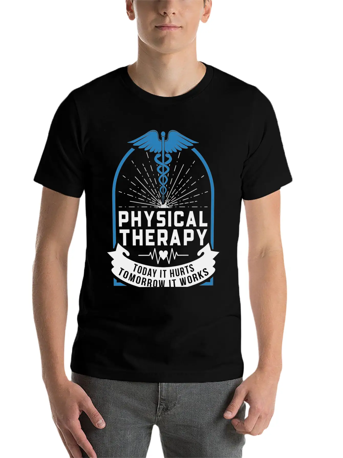 Physical Therapy, Today It Hurts Tomorrow It Works Essential Cotton Tee For Daily Outfits – Unisex Style