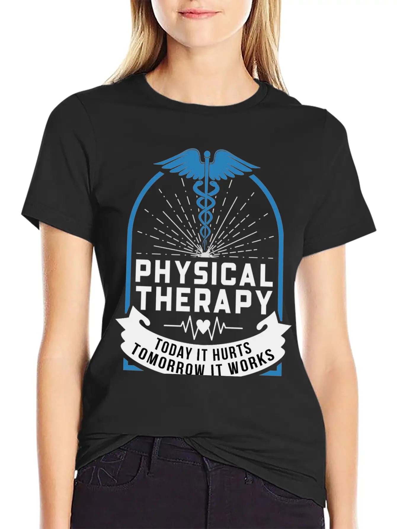 Physical Therapy, Today It Hurts Tomorrow It Works Essential Cotton Tee For Daily Outfits – Unisex Style