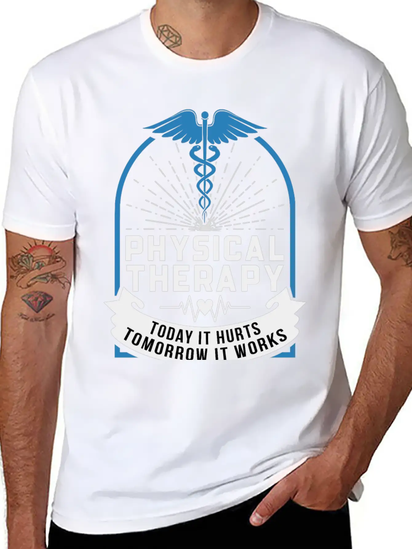 Physical Therapy, Today It Hurts Tomorrow It Works Essential Cotton Tee For Daily Outfits – Unisex Style