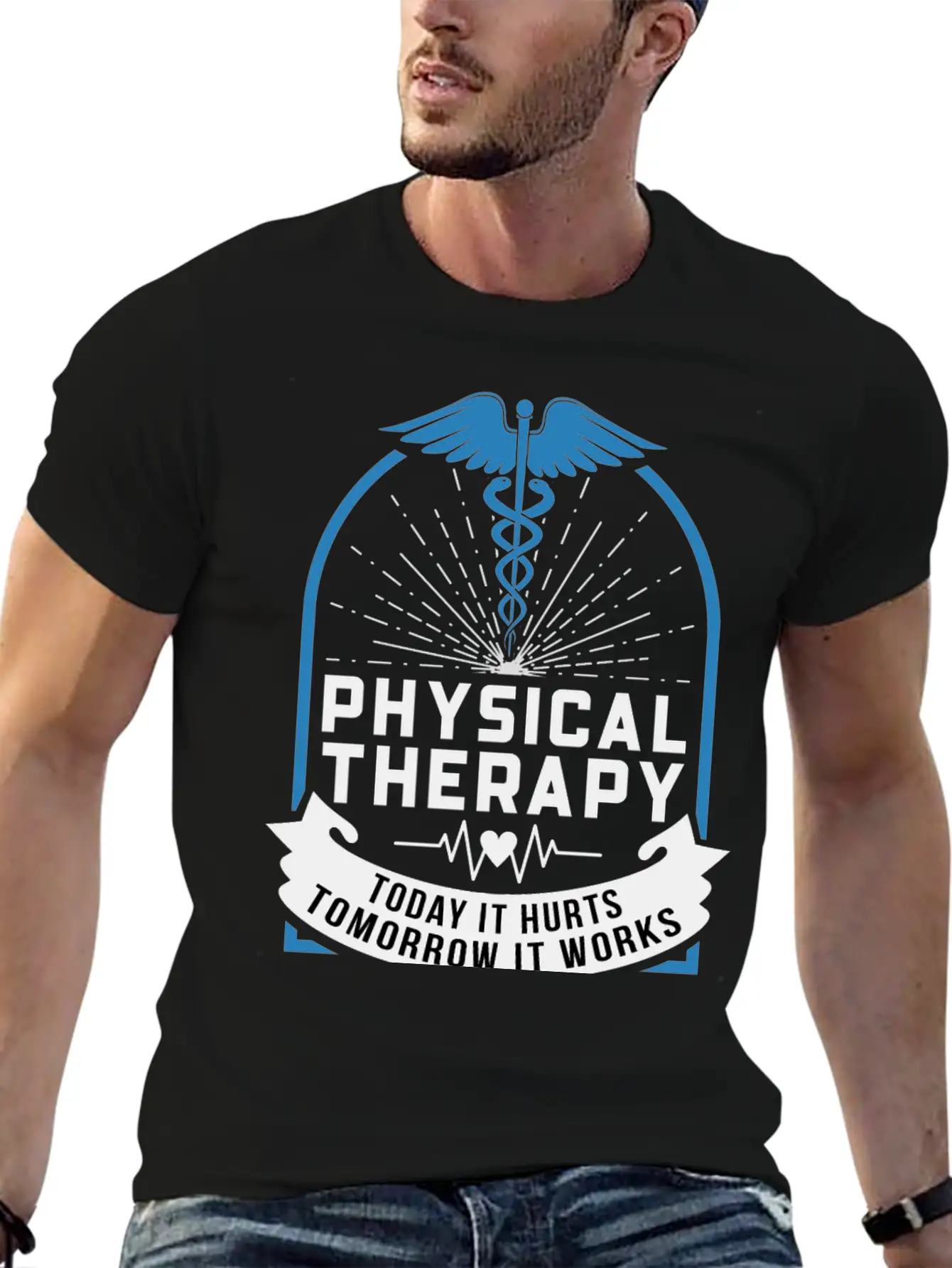 Physical Therapy, Today It Hurts Tomorrow It Works Essential Cotton Tee For Daily Outfits – Unisex Style