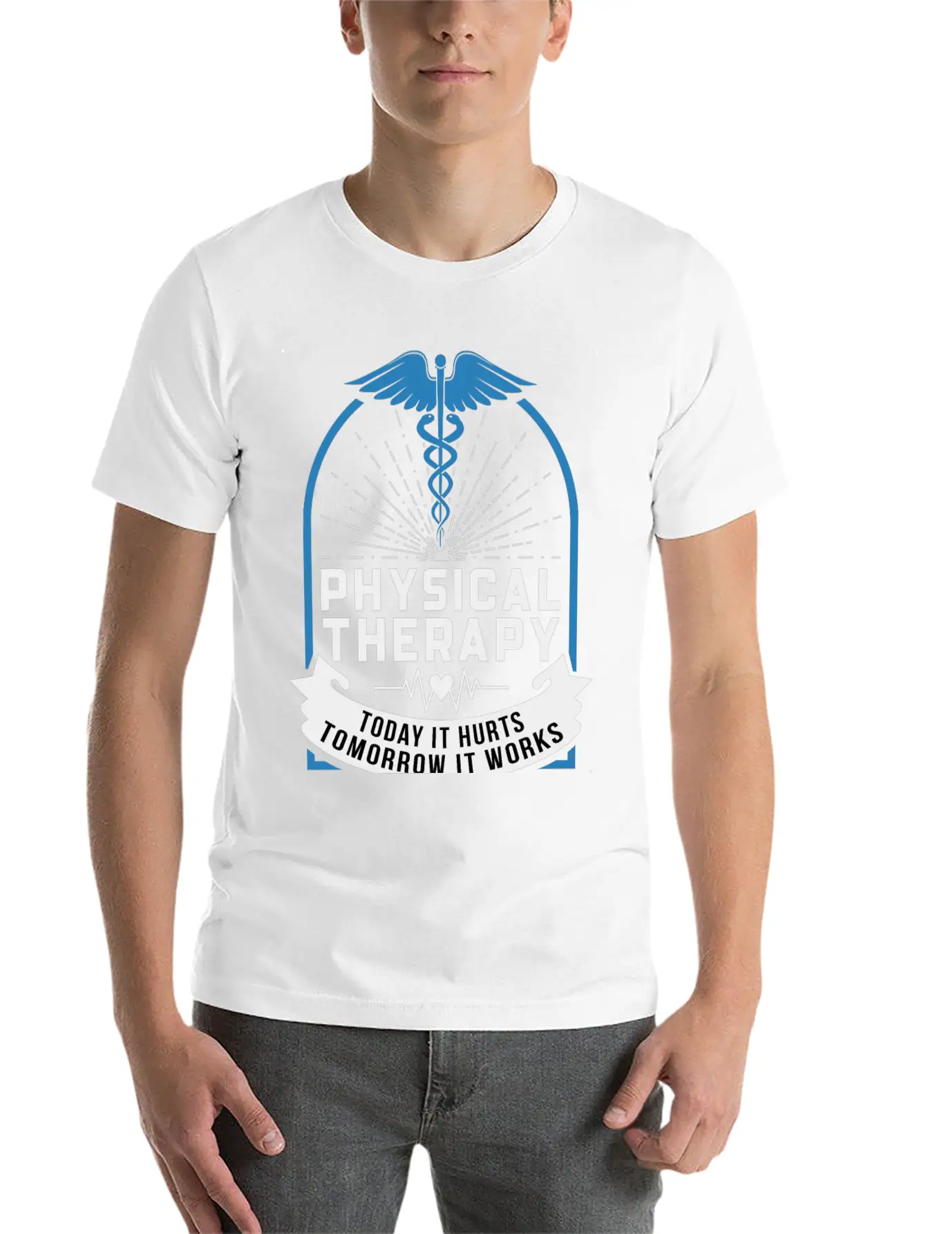 Physical Therapy, Today It Hurts Tomorrow It Works Essential Cotton Tee For Daily Outfits – Unisex Style