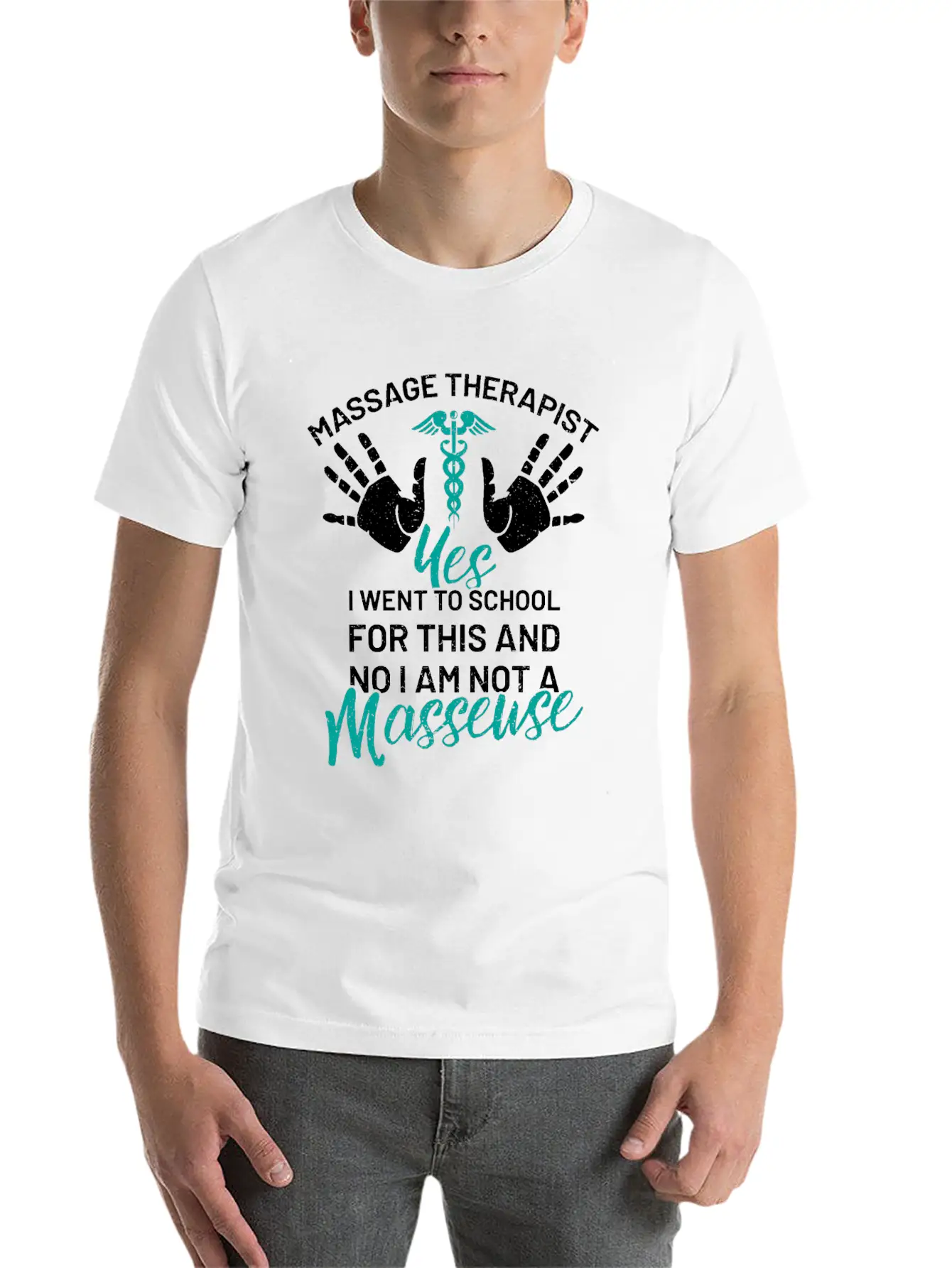 Physiotherapist Massage Mass Quota Funny Awesome Basic Graphic T-Shirt – Daily Comfort In Soft Cotton