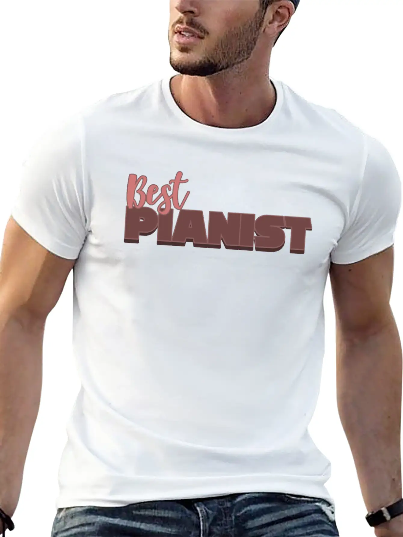 Pianist Piano Player Musician Music Gift Classic Fit Graphic Tee For Daily Comfort – Unisex Cotton Shirt
