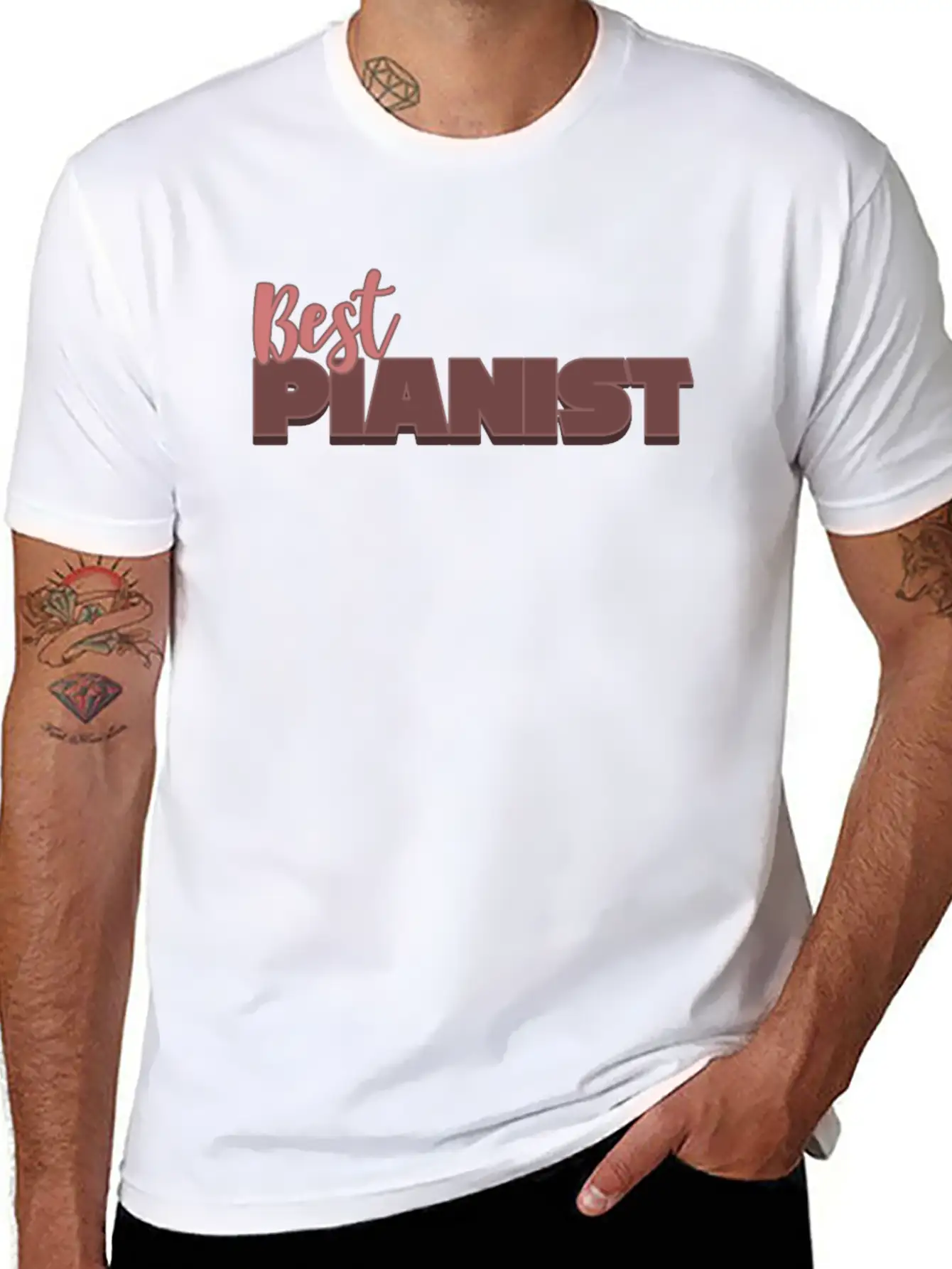 Pianist Piano Player Musician Music Gift Classic Fit Graphic Tee For Daily Comfort – Unisex Cotton Shirt