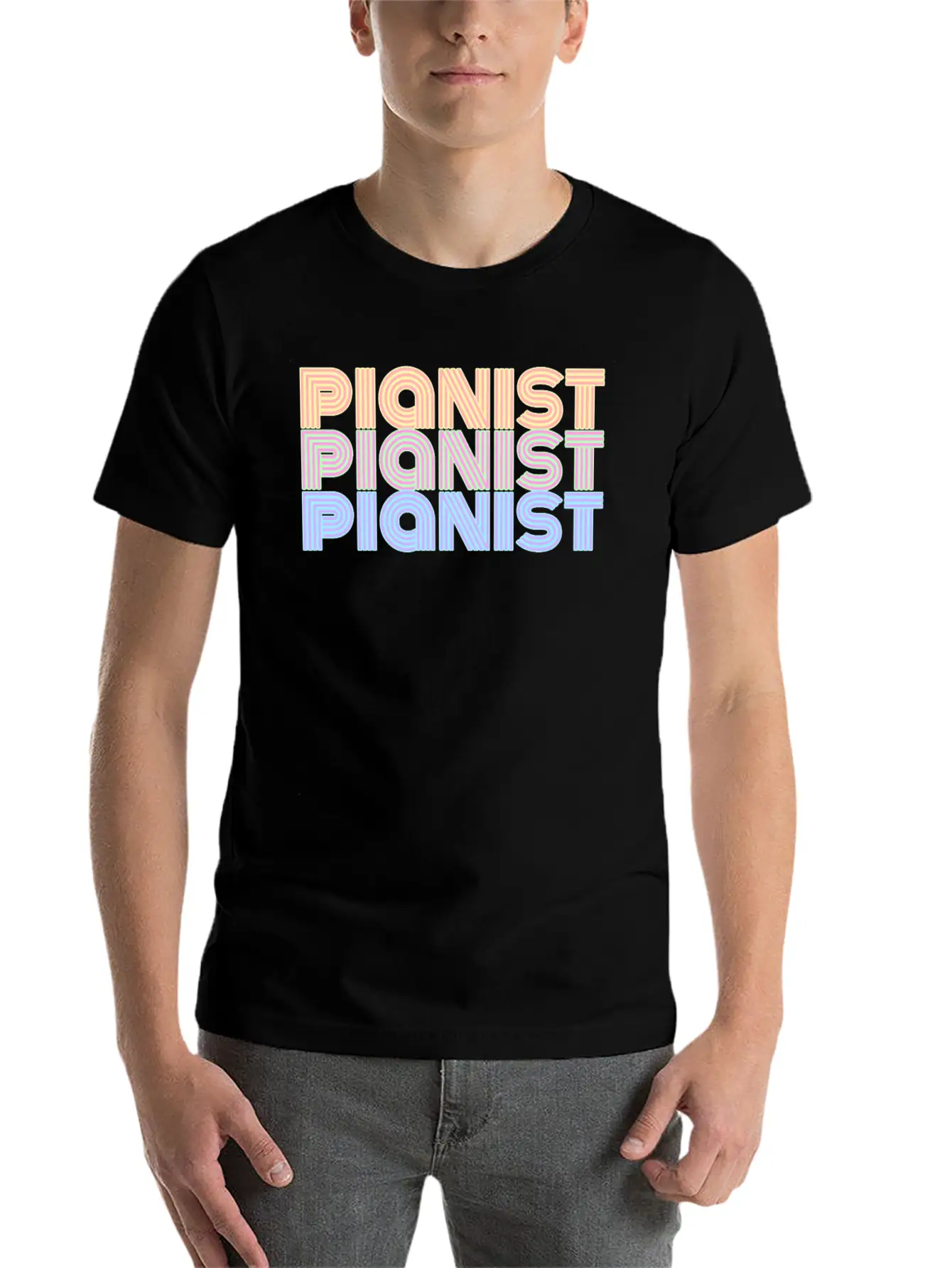 Pianist Piano Player Musician Music Gift Lightweight Cotton T-Shirt – Daily Comfort Graphic Shirt