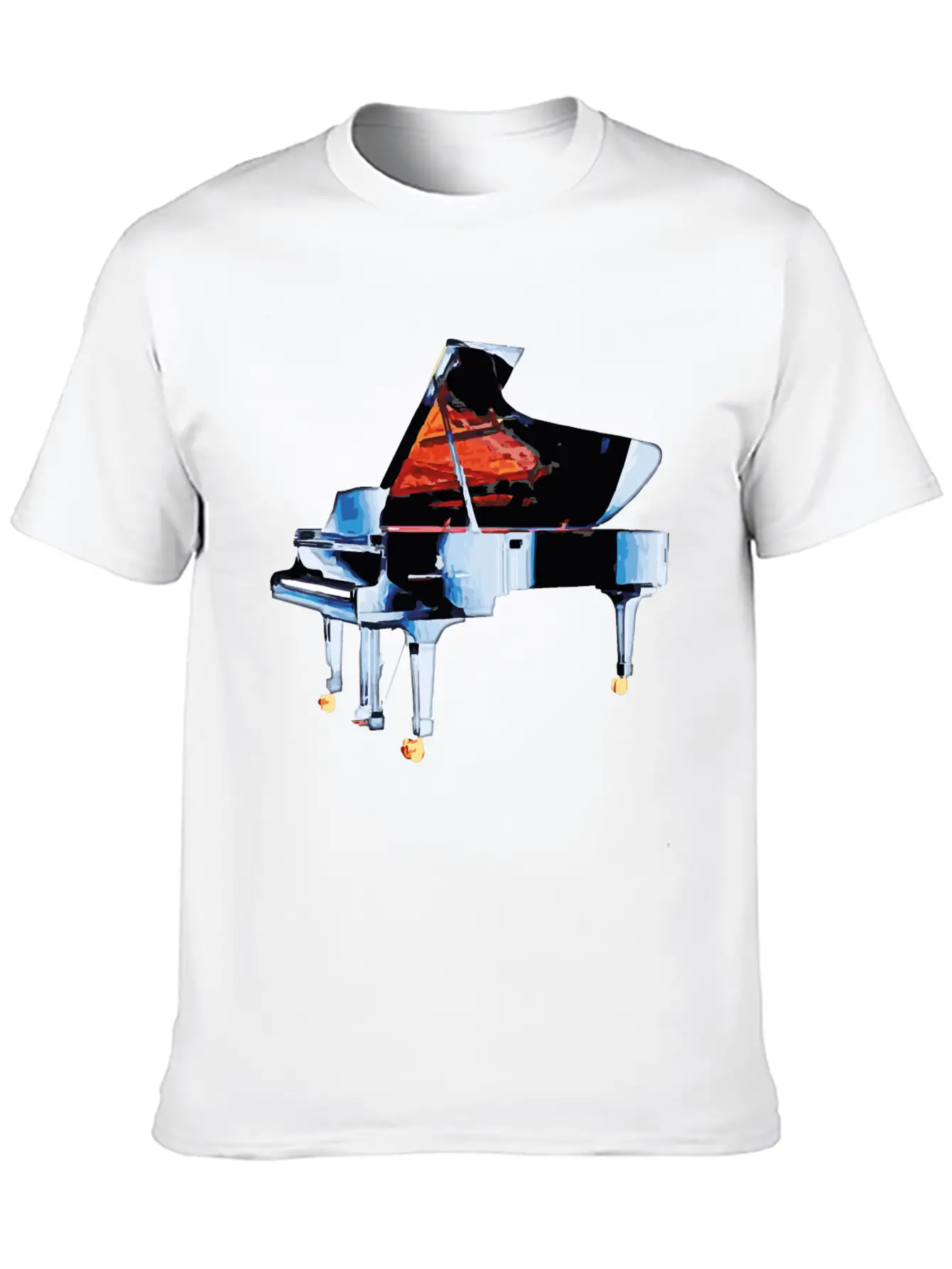 Piano Blues Solo Lightweight Cotton T-Shirt – Daily Comfort Graphic Shirt