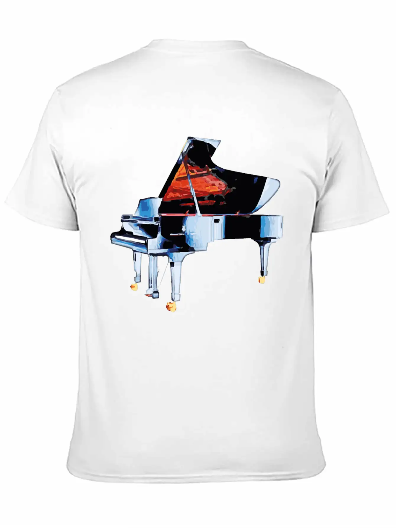 Piano Blues Solo Lightweight Cotton T-Shirt – Daily Comfort Graphic Shirt