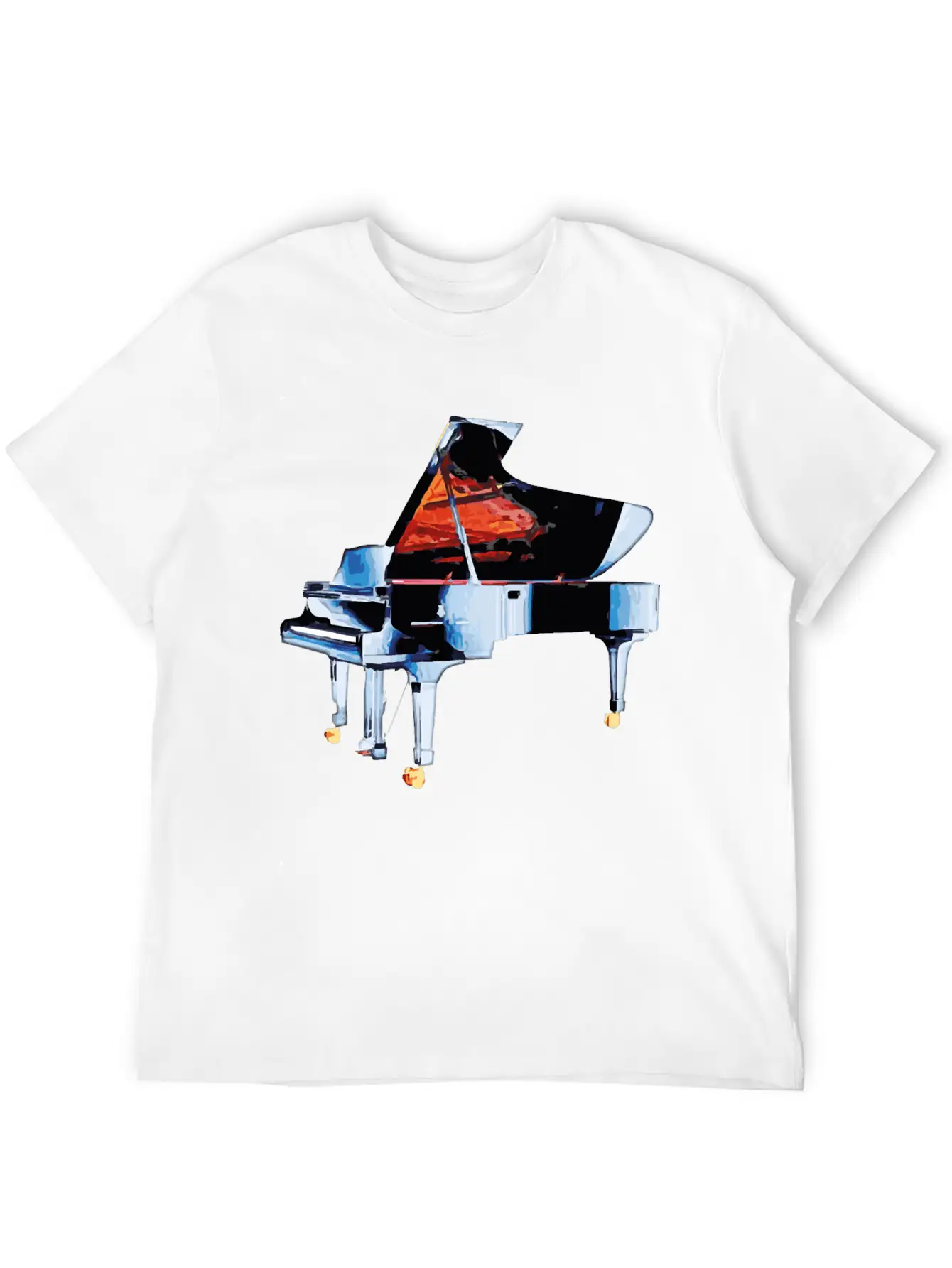 Piano Blues Solo Lightweight Cotton T-Shirt – Daily Comfort Graphic Shirt