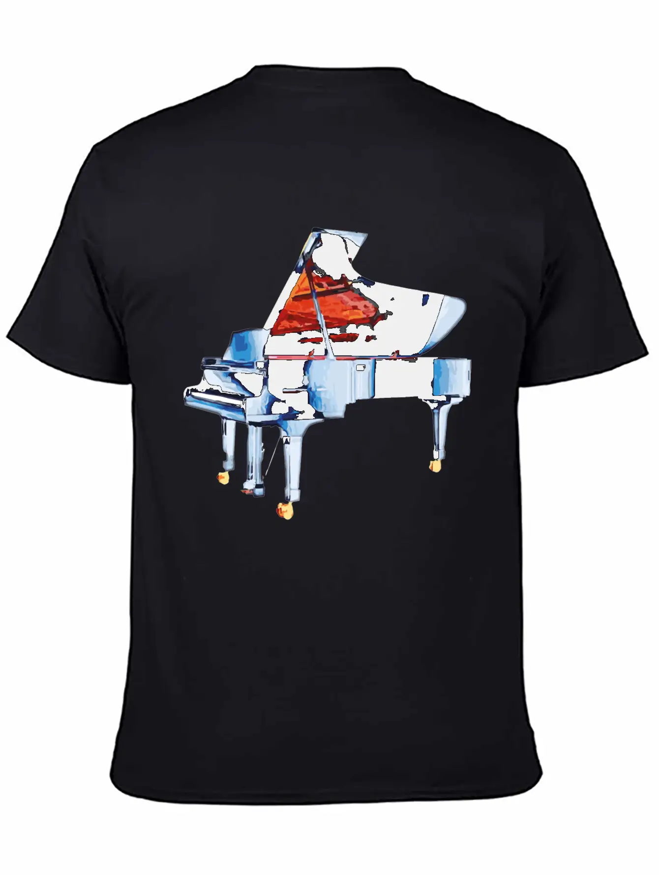 Piano Blues Solo Lightweight Cotton T-Shirt – Daily Comfort Graphic Shirt