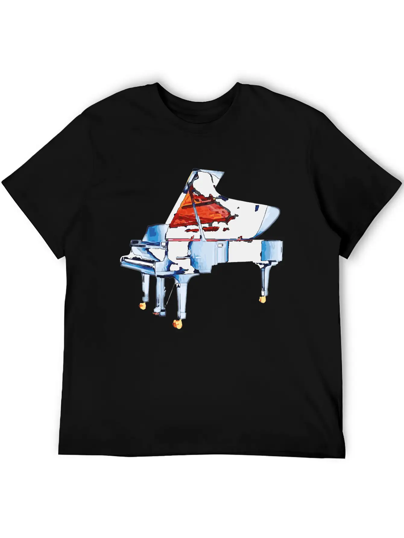 Piano Blues Solo Lightweight Cotton T-Shirt – Daily Comfort Graphic Shirt