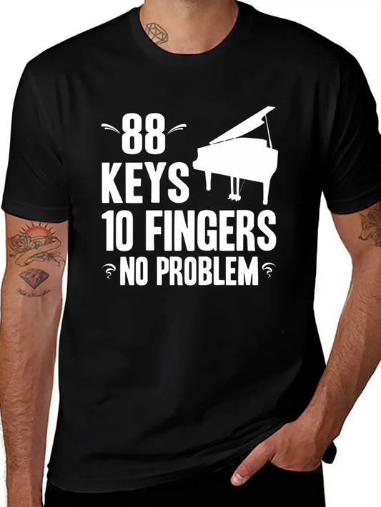 Piano Essential Cotton Tee For Daily Outfits – Unisex Style