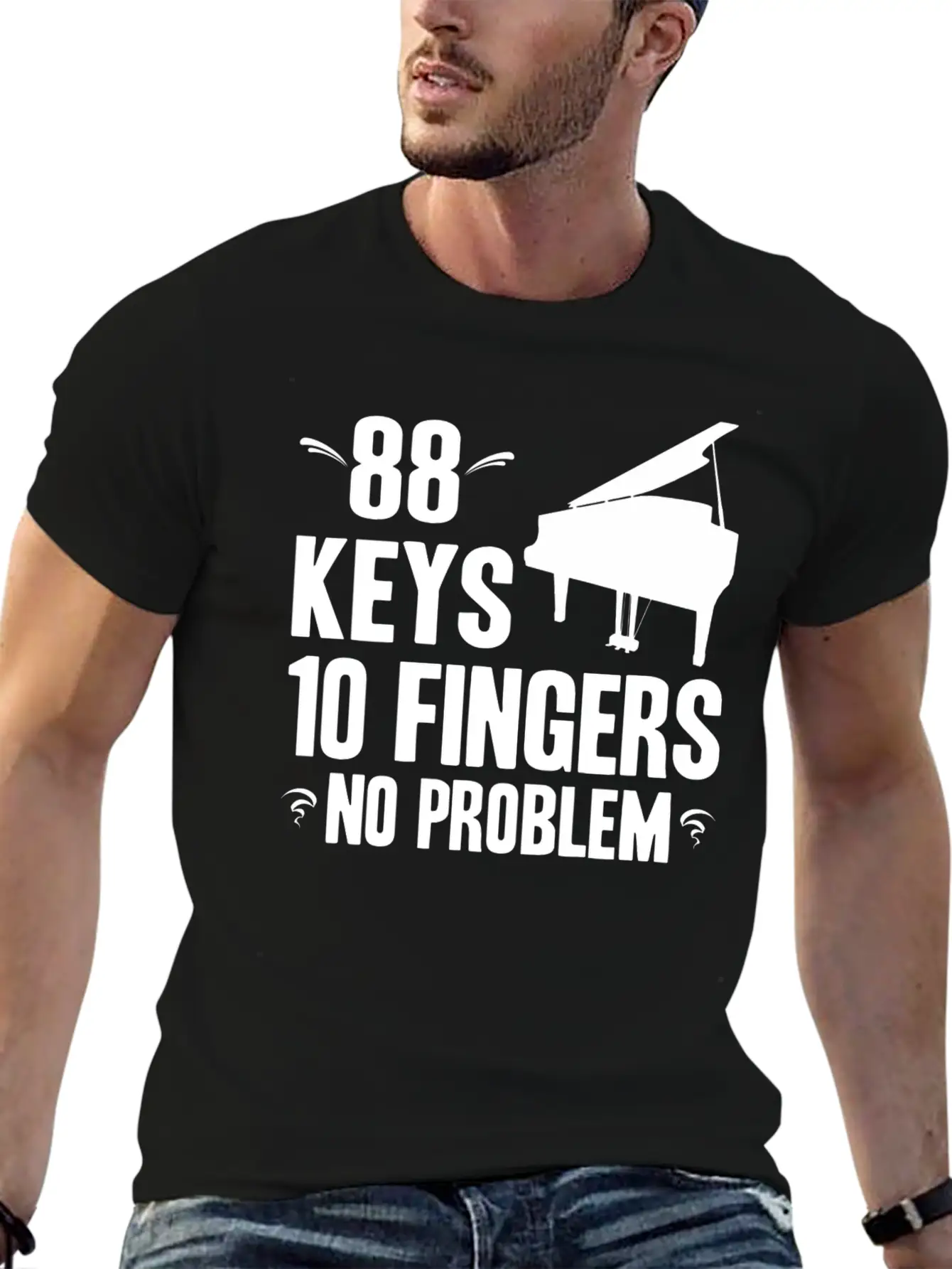 Piano Essential Cotton Tee For Daily Outfits – Unisex Style