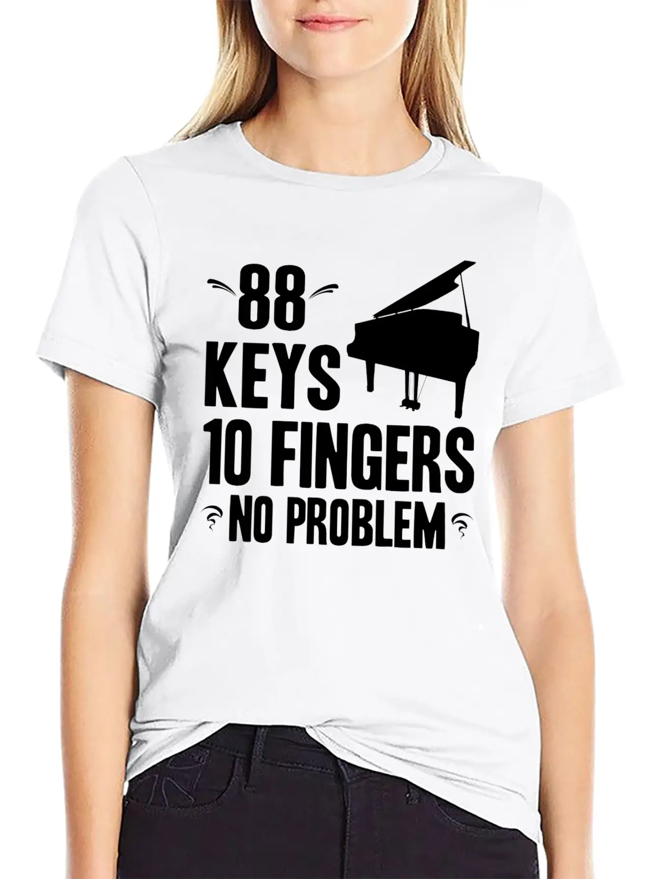 Piano Essential Cotton Tee For Daily Outfits – Unisex Style