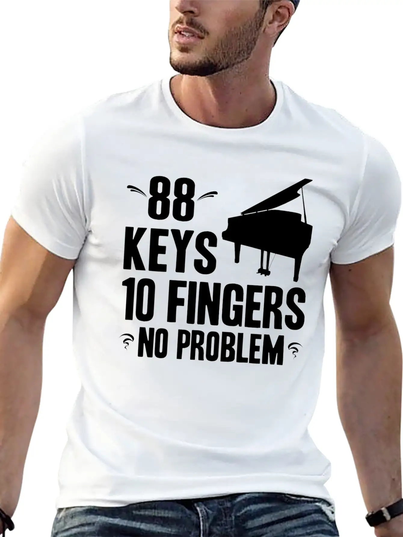 Piano Essential Cotton Tee For Daily Outfits – Unisex Style