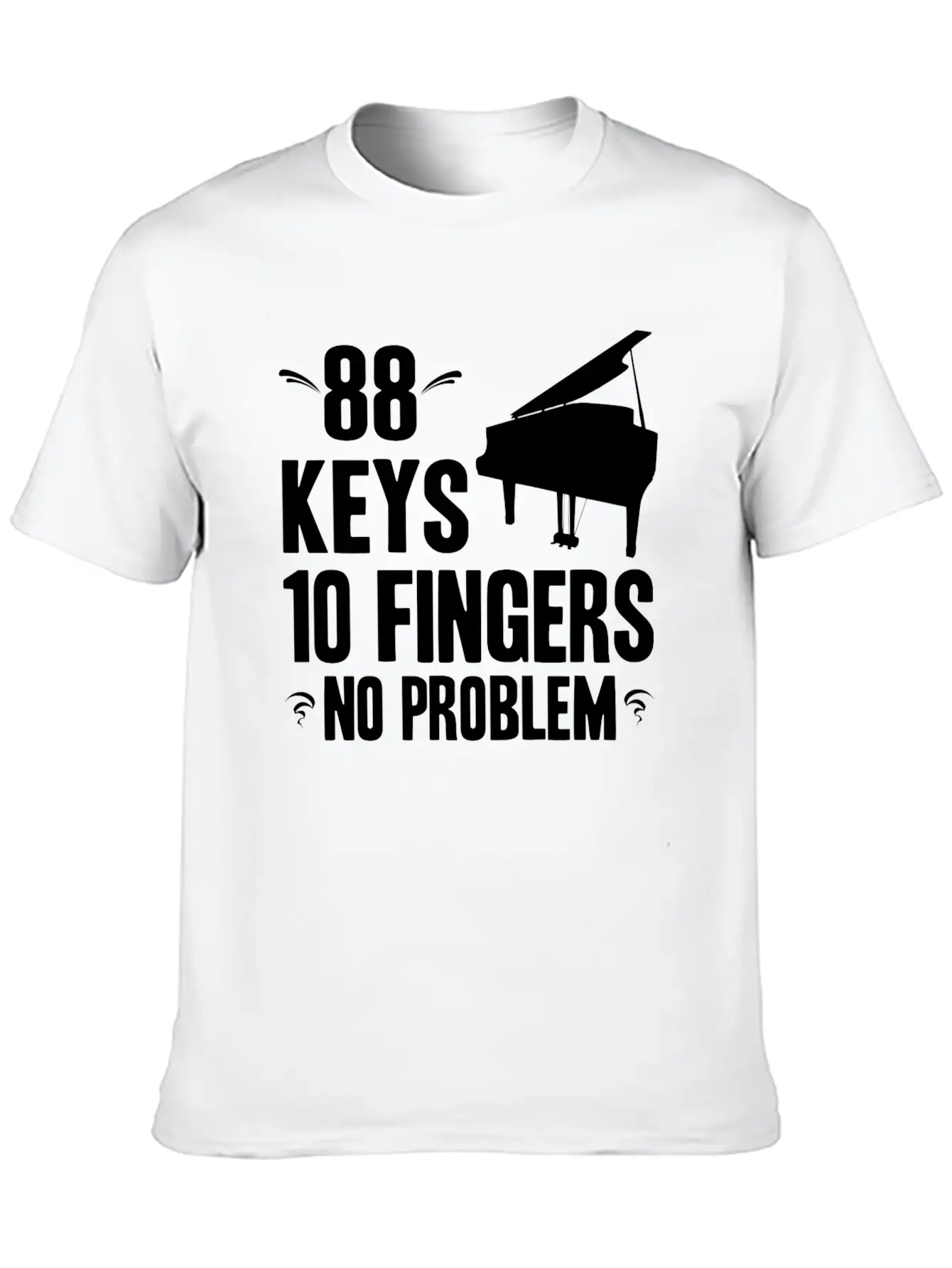 Piano Essential Cotton Tee For Daily Outfits – Unisex Style