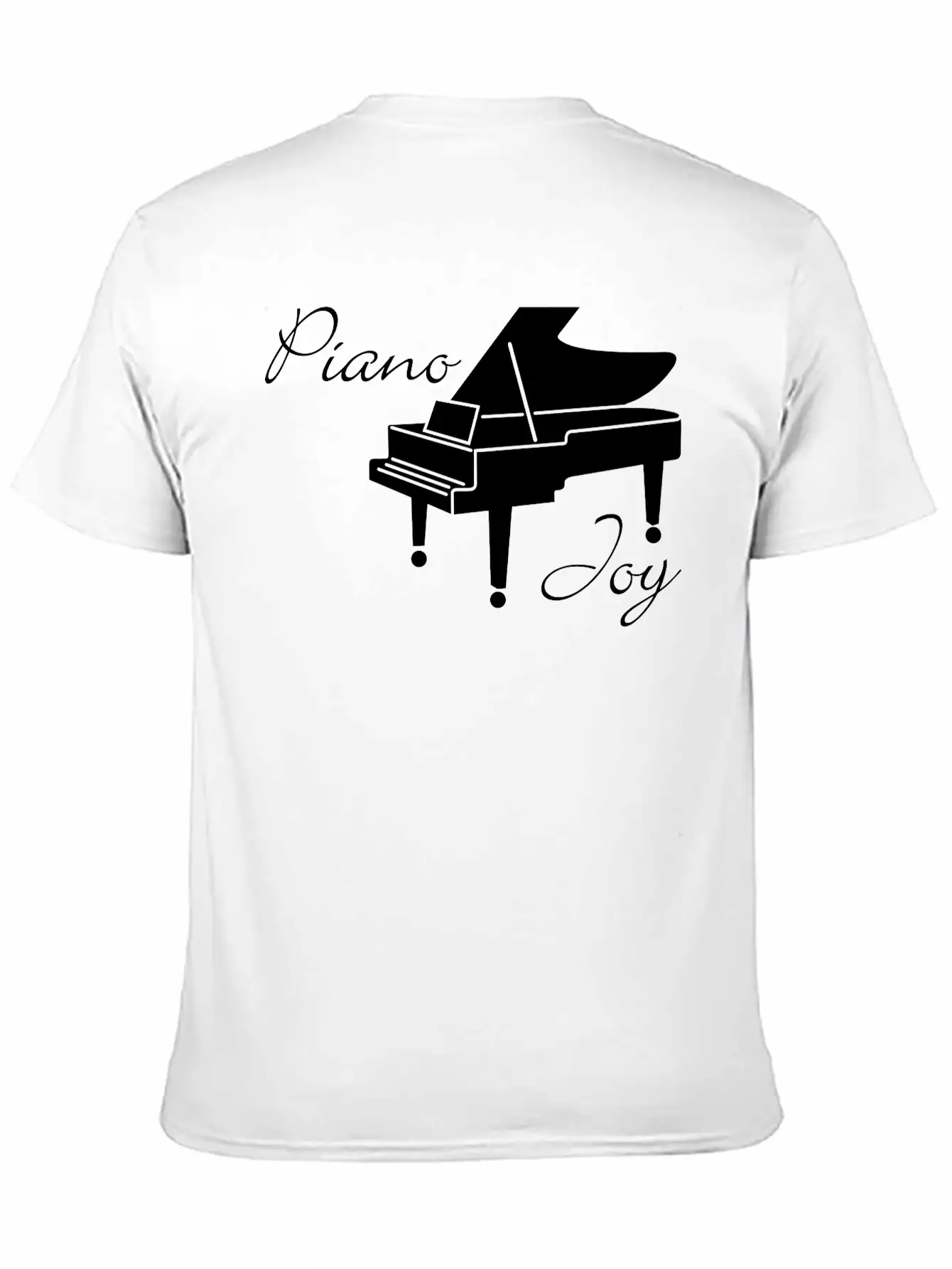 Piano Joy, Piano With Text: 'Piano Joy' Unisex Casual T-Shirt – Clean Design For Daily Comfort