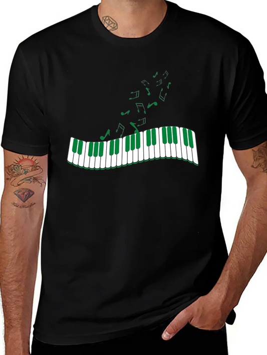 Piano Keys Music Unisex Casual T-Shirt – Clean Design For Daily Comfort