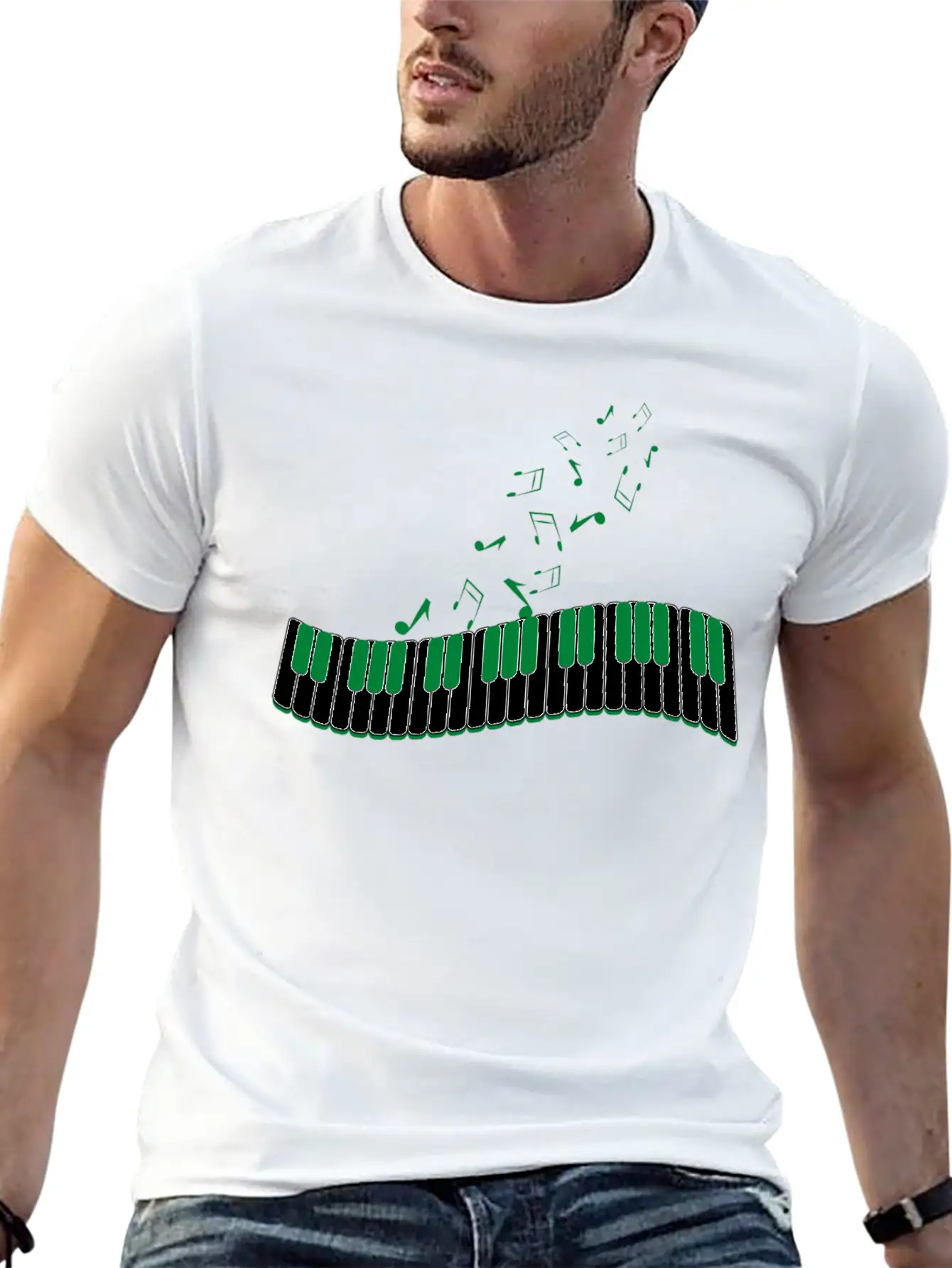 Piano Keys Music Unisex Casual T-Shirt – Clean Design For Daily Comfort