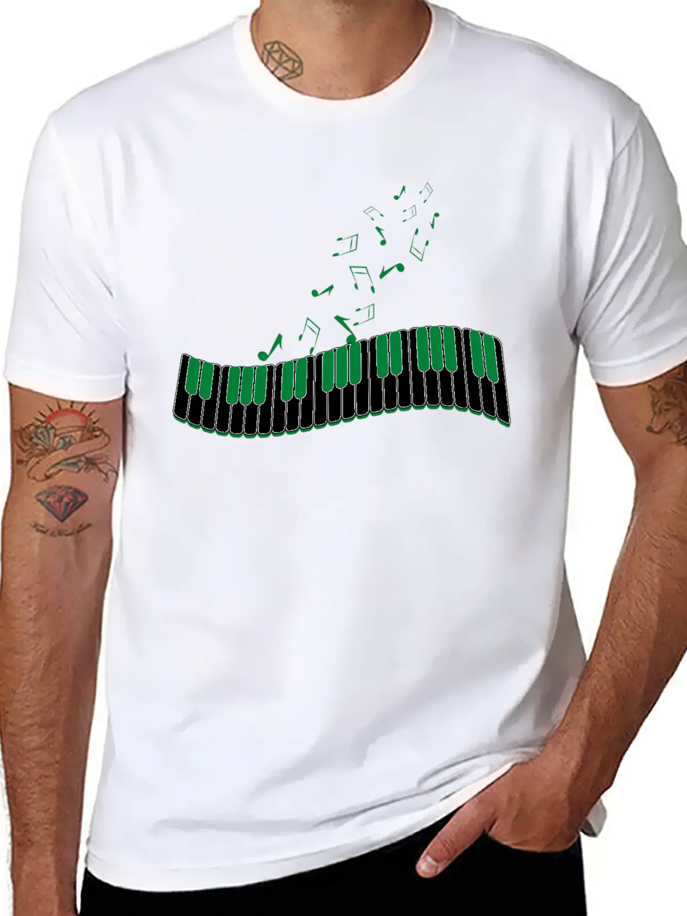 Piano Keys Music Unisex Casual T-Shirt – Clean Design For Daily Comfort