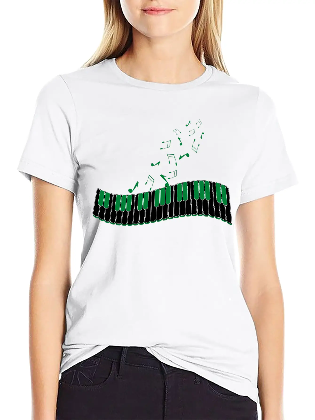 Piano Keys Music Unisex Casual T-Shirt – Clean Design For Daily Comfort
