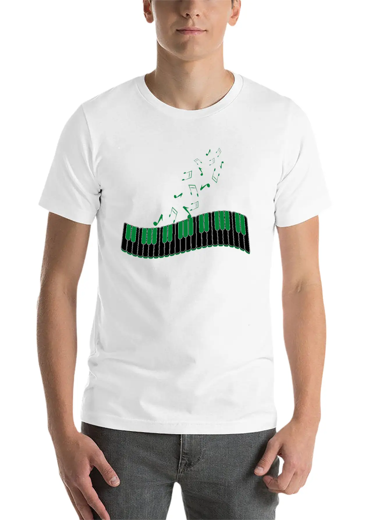 Piano Keys Music Unisex Casual T-Shirt – Clean Design For Daily Comfort