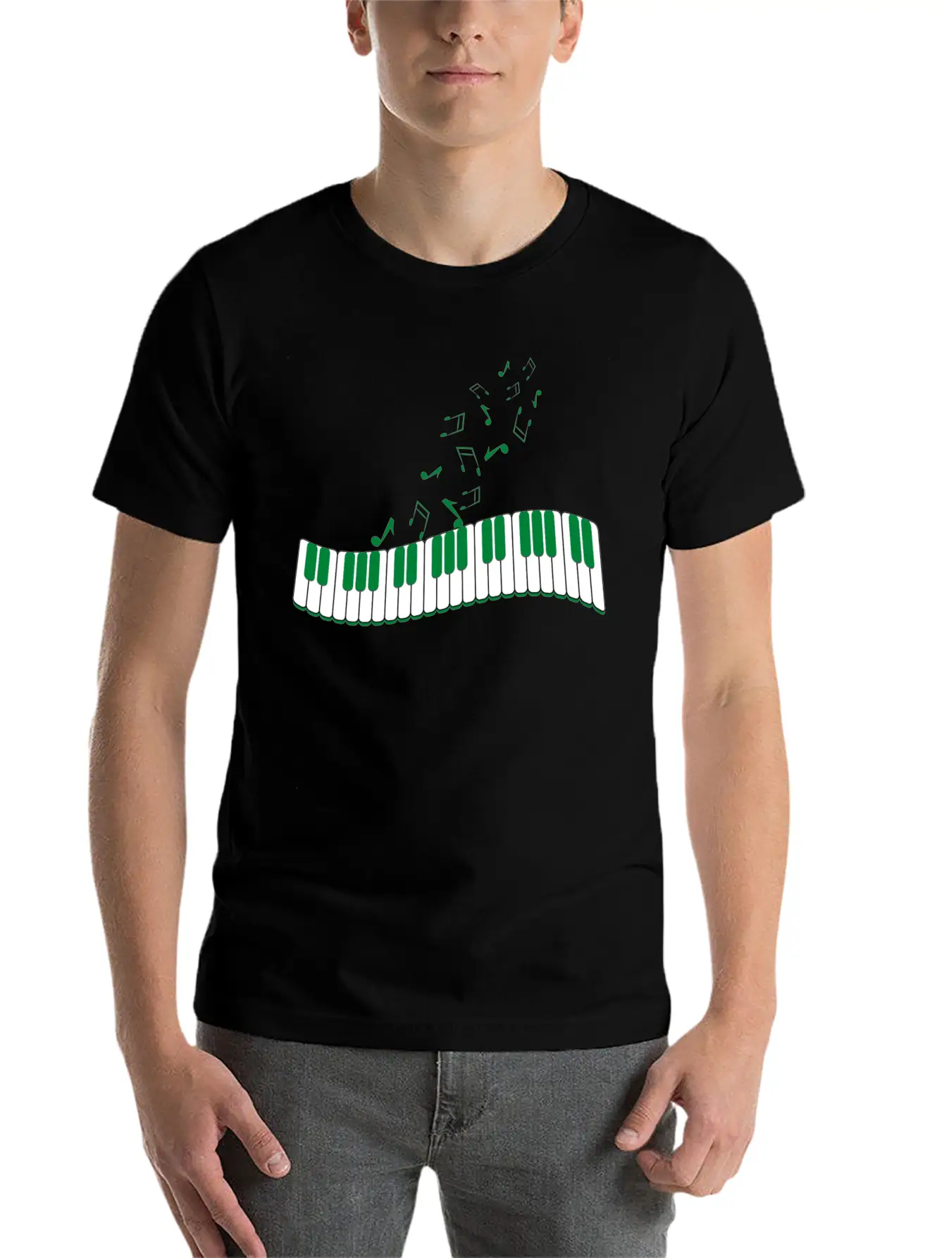 Piano Keys Music Unisex Casual T-Shirt – Clean Design For Daily Comfort