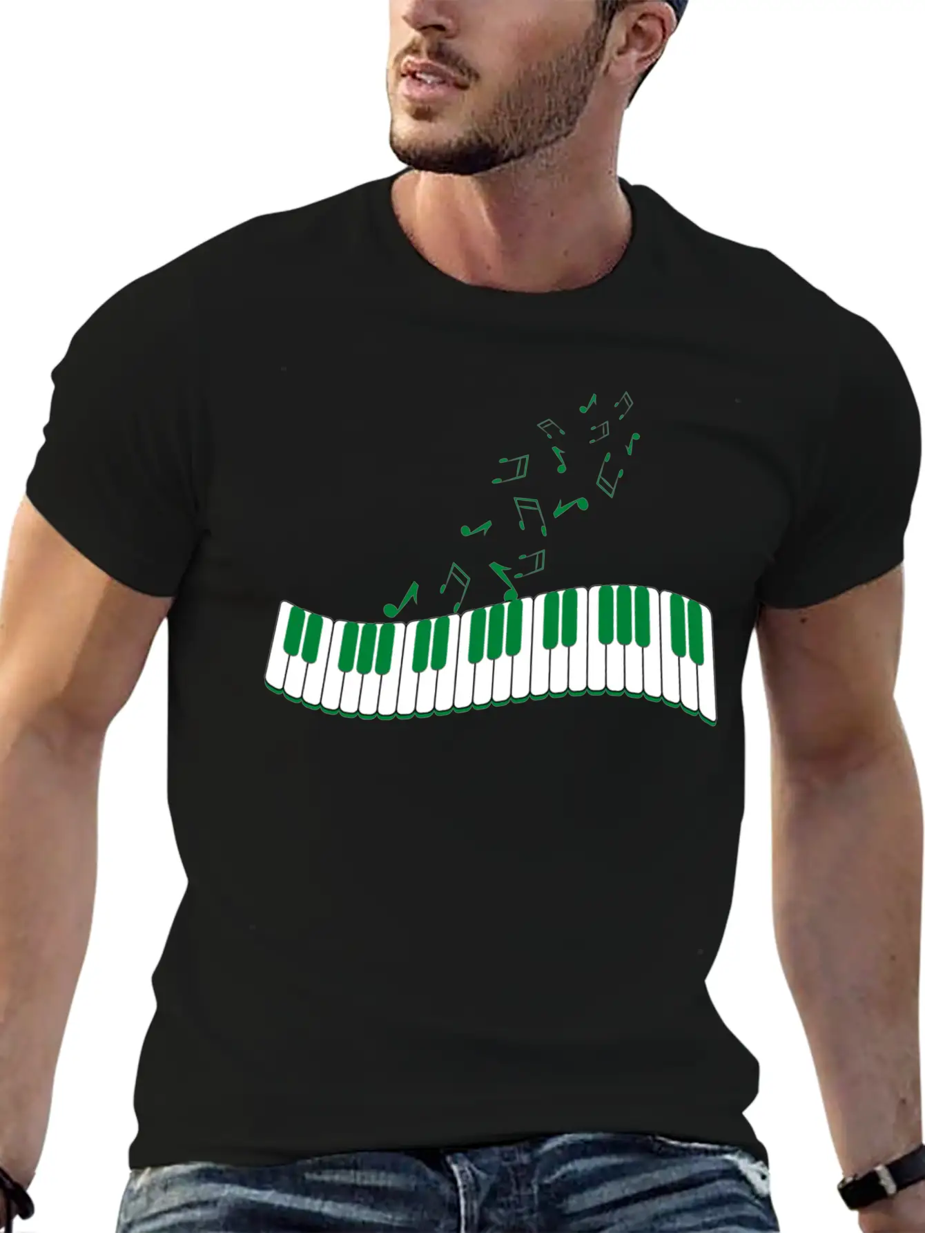 Piano Keys Music Unisex Casual T-Shirt – Clean Design For Daily Comfort