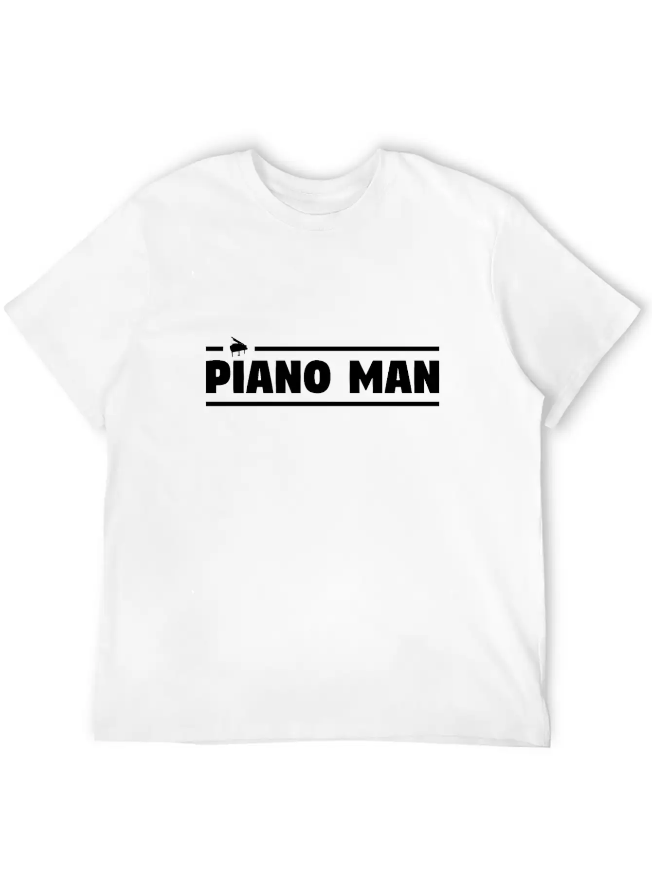 Piano Man Essential Cotton Tee For Daily Outfits – Unisex Style