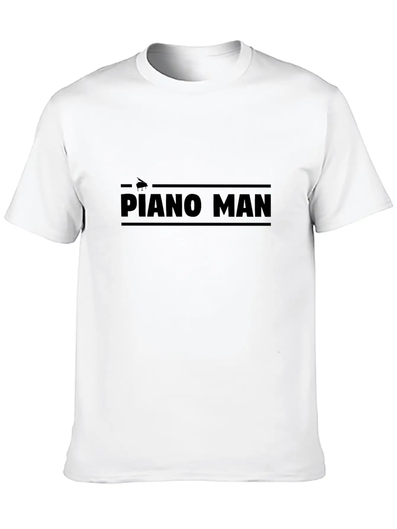 Piano Man Essential Cotton Tee For Daily Outfits – Unisex Style