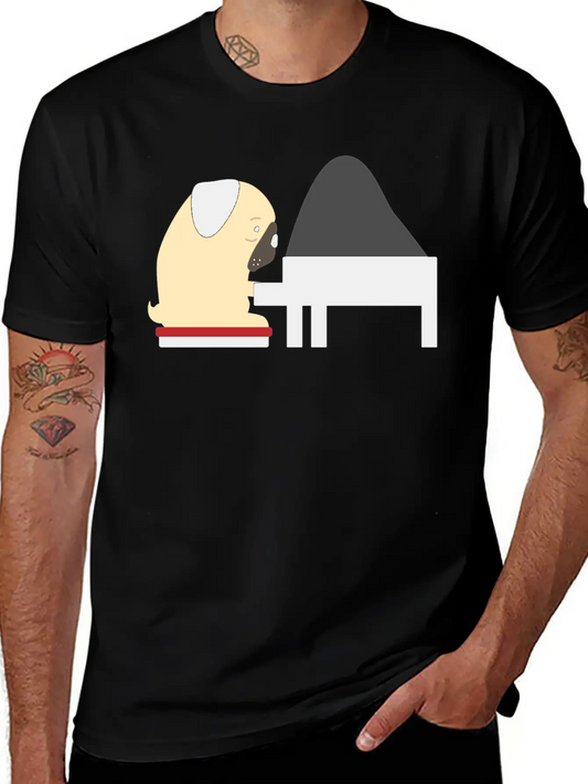 Piano Modern Fit Casual T-Shirt – Clean And Versatile Design