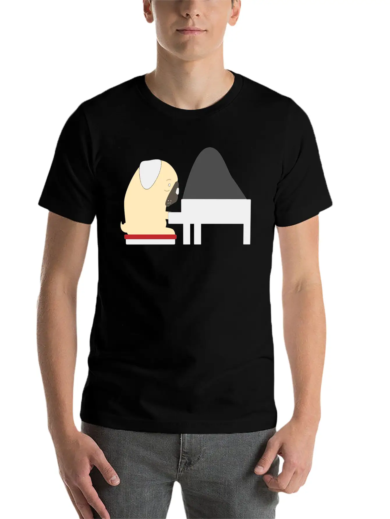 Piano Modern Fit Casual T-Shirt – Clean And Versatile Design
