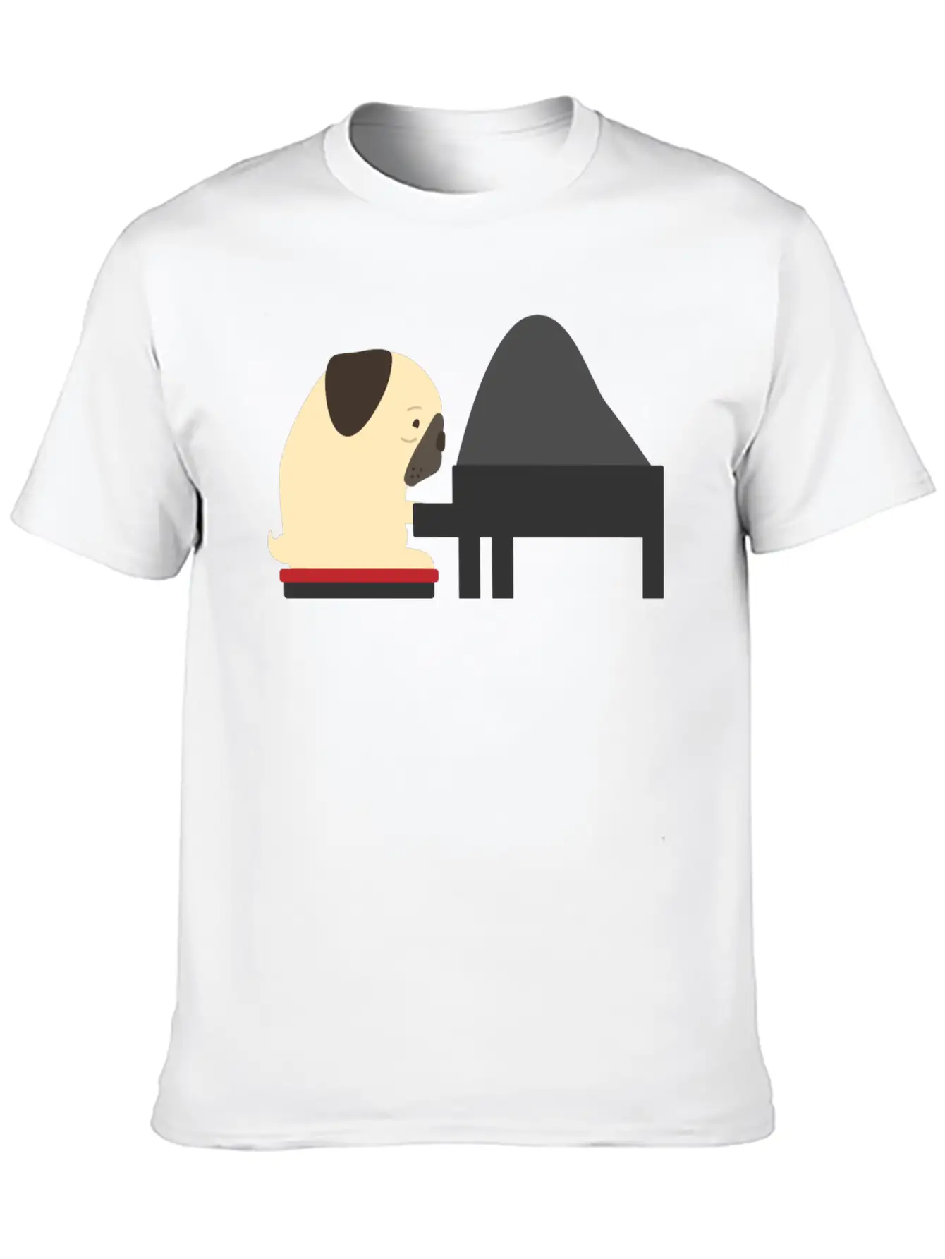 Piano Modern Fit Casual T-Shirt – Clean And Versatile Design