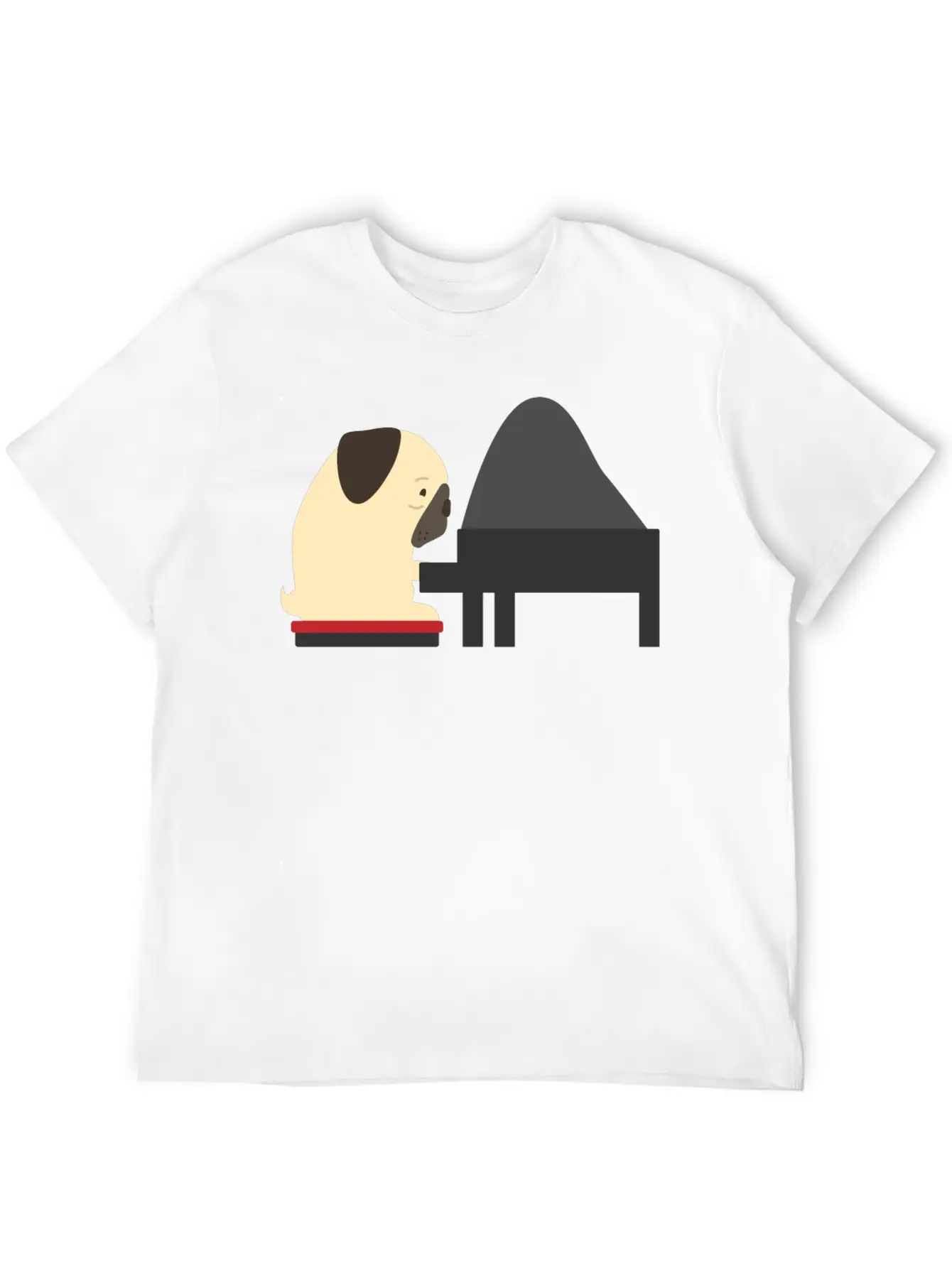 Piano Modern Fit Casual T-Shirt – Clean And Versatile Design