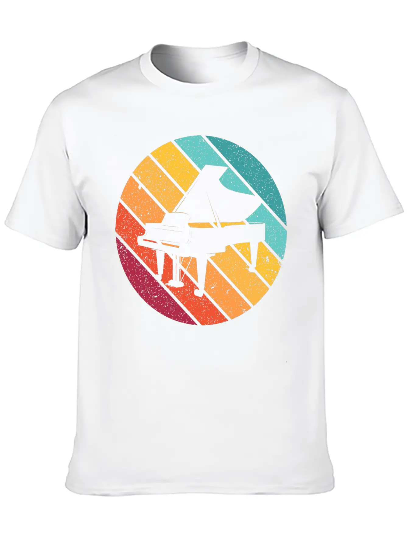 Piano Music Instrument Gift Pianist Keyboard Play Unisex Casual T-Shirt – Clean Design For Daily Comfort