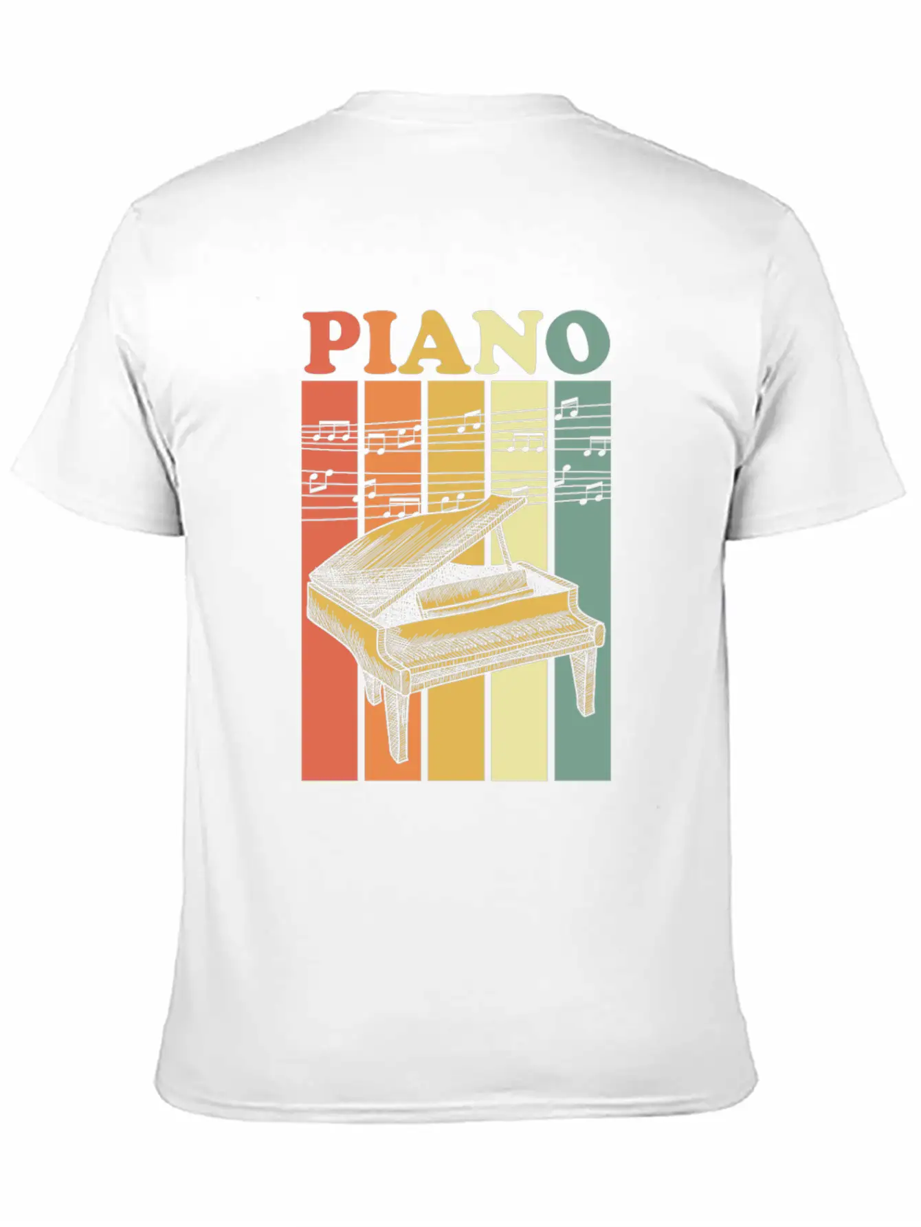 Piano Musical Instrument Music Clef Musician Gift Lightweight Cotton T-Shirt – Daily Comfort Graphic Shirt