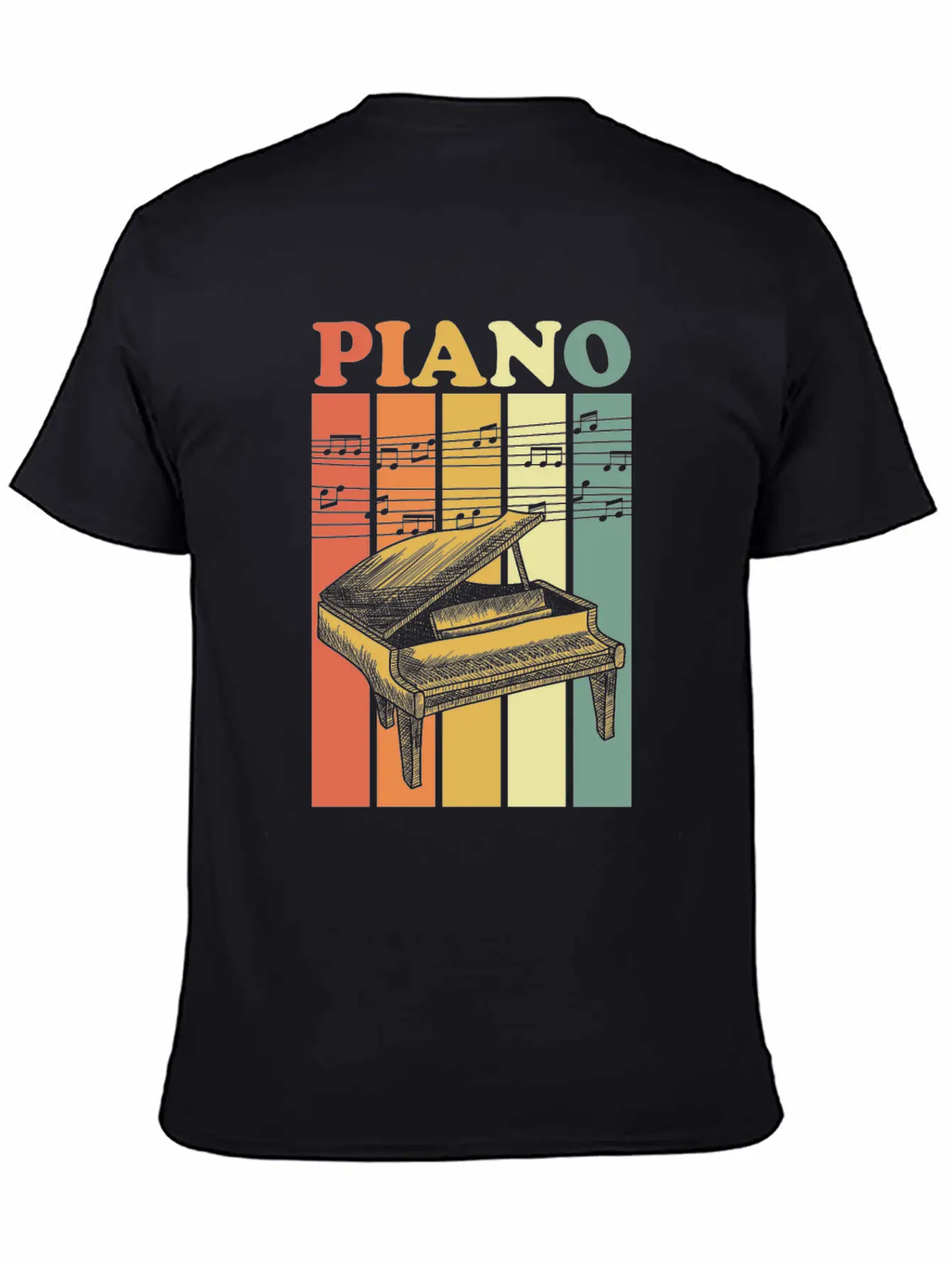 Piano Musical Instrument Music Clef Musician Gift Lightweight Cotton T-Shirt – Daily Comfort Graphic Shirt