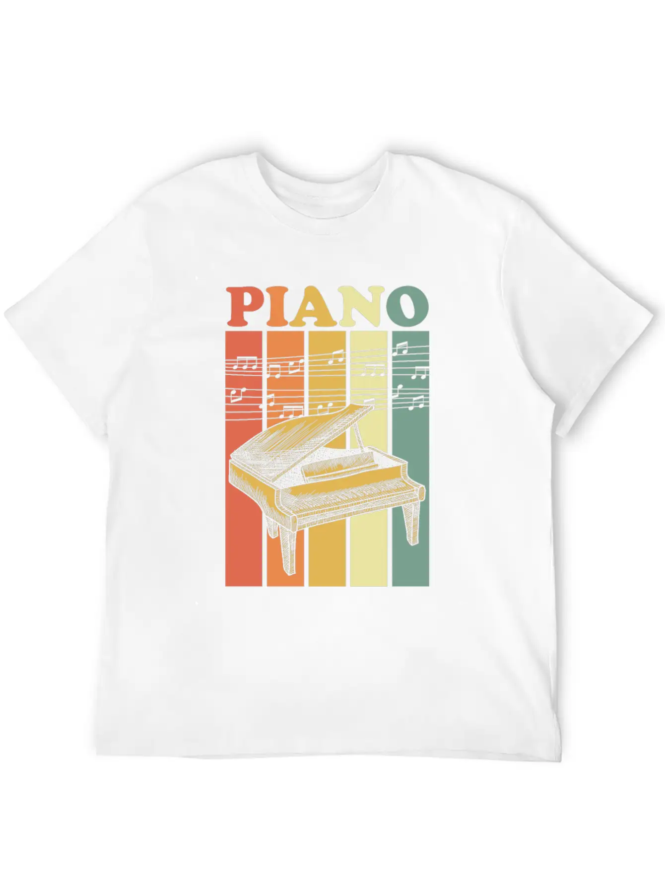 Piano Musical Instrument Music Clef Musician Gift Lightweight Cotton T-Shirt – Daily Comfort Graphic Shirt