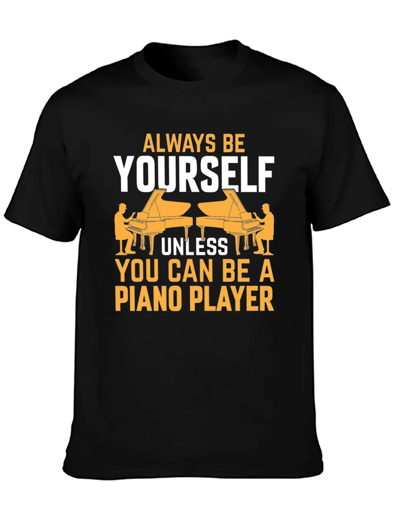 Piano Musician Pianist - Funny Piano Player Lightweight Cotton T-Shirt – Daily Comfort Graphic Shirt