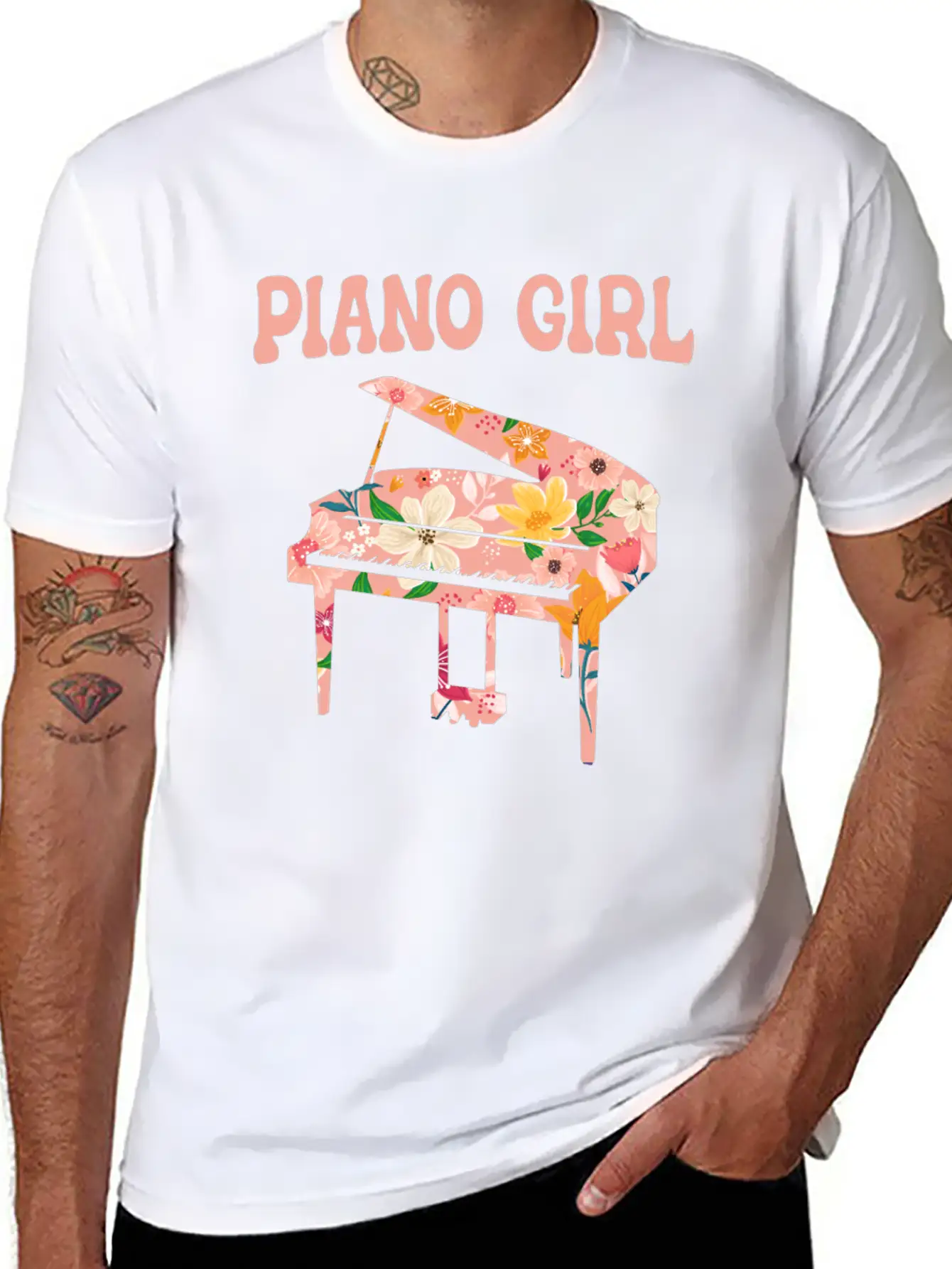 Piano Musician Pianist Keyboard Unisex Casual T-Shirt – Clean Design For Daily Comfort