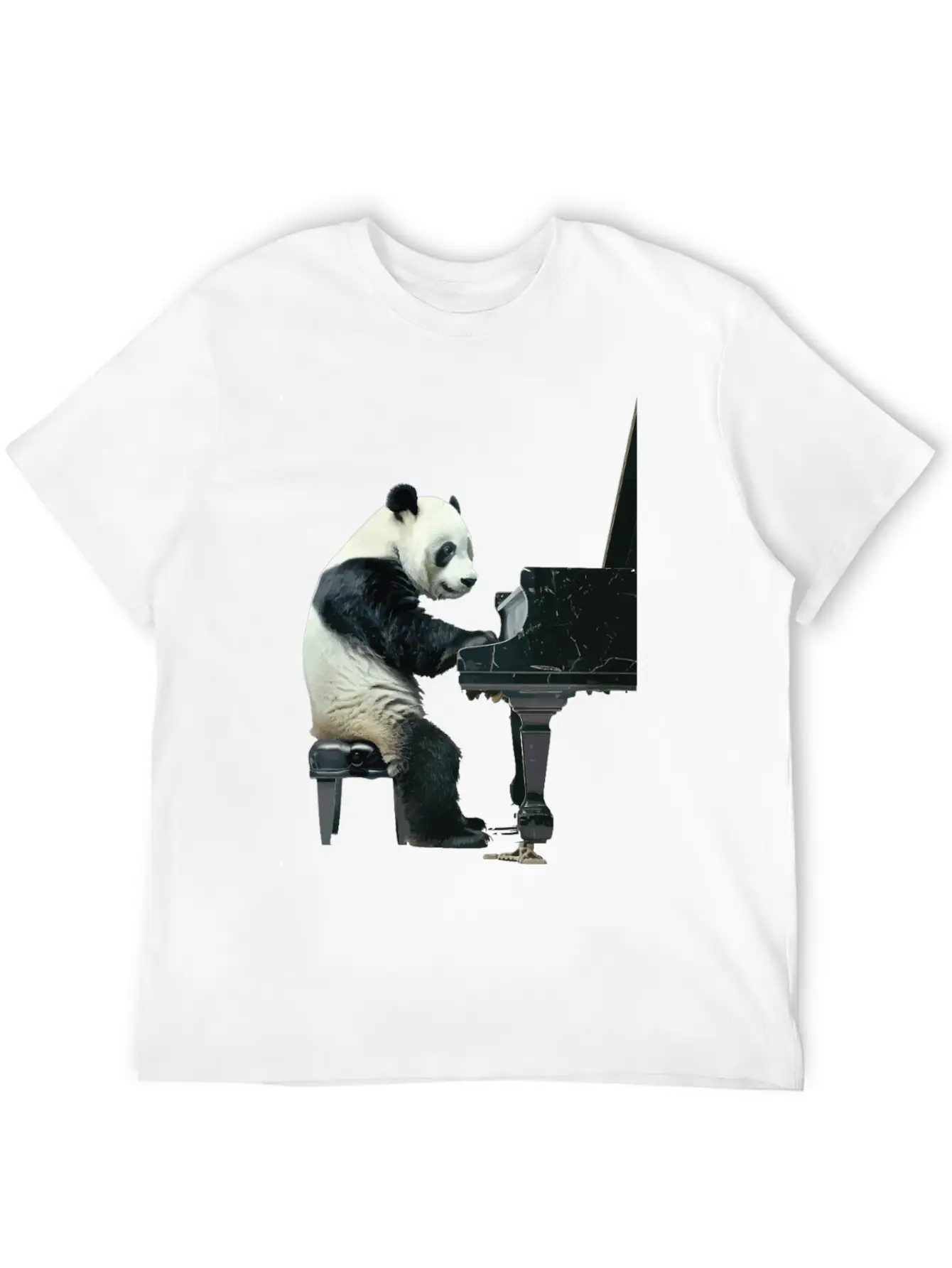 Piano Panda Relaxed Everyday Tee – Lightweight And Durable Cotton