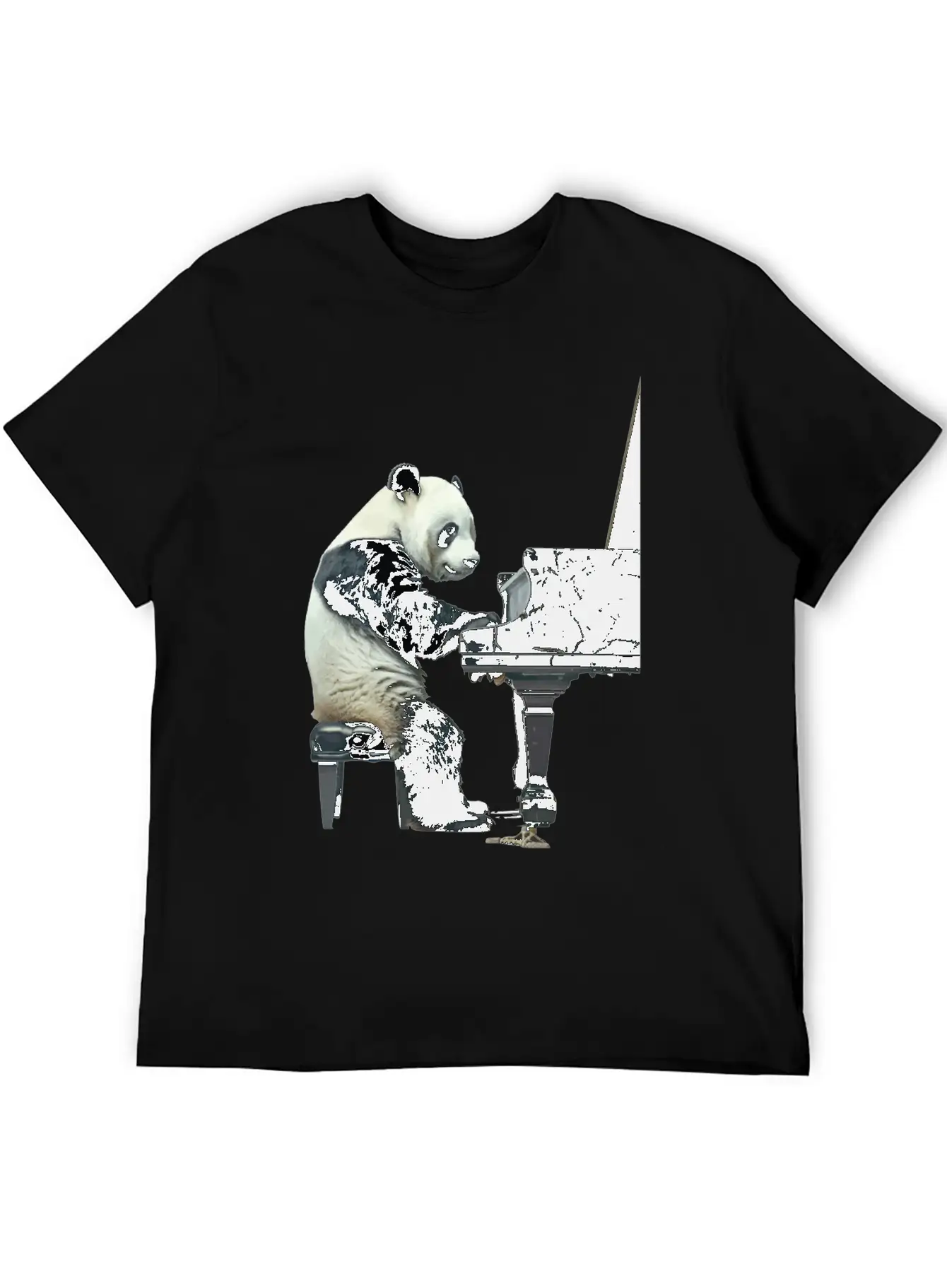 Piano Panda Relaxed Everyday Tee – Lightweight And Durable Cotton