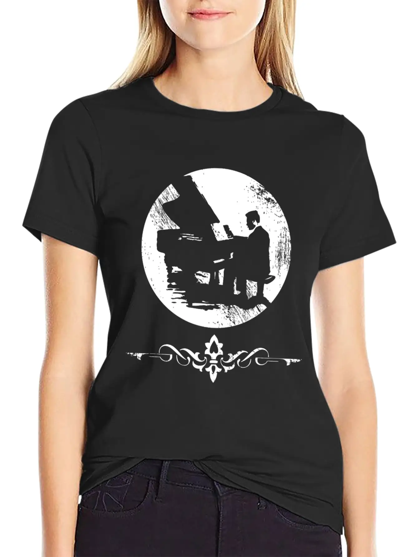 Piano Pianist Grand Piano Classic Concert Unisex Casual T-Shirt – Clean Design For Daily Comfort