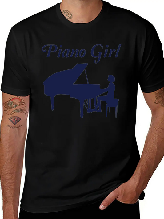 Piano Player Grand Piano Pianist Women Girls Gift Stylish Everyday T-Shirt – Unisex Basic Cotton Tee